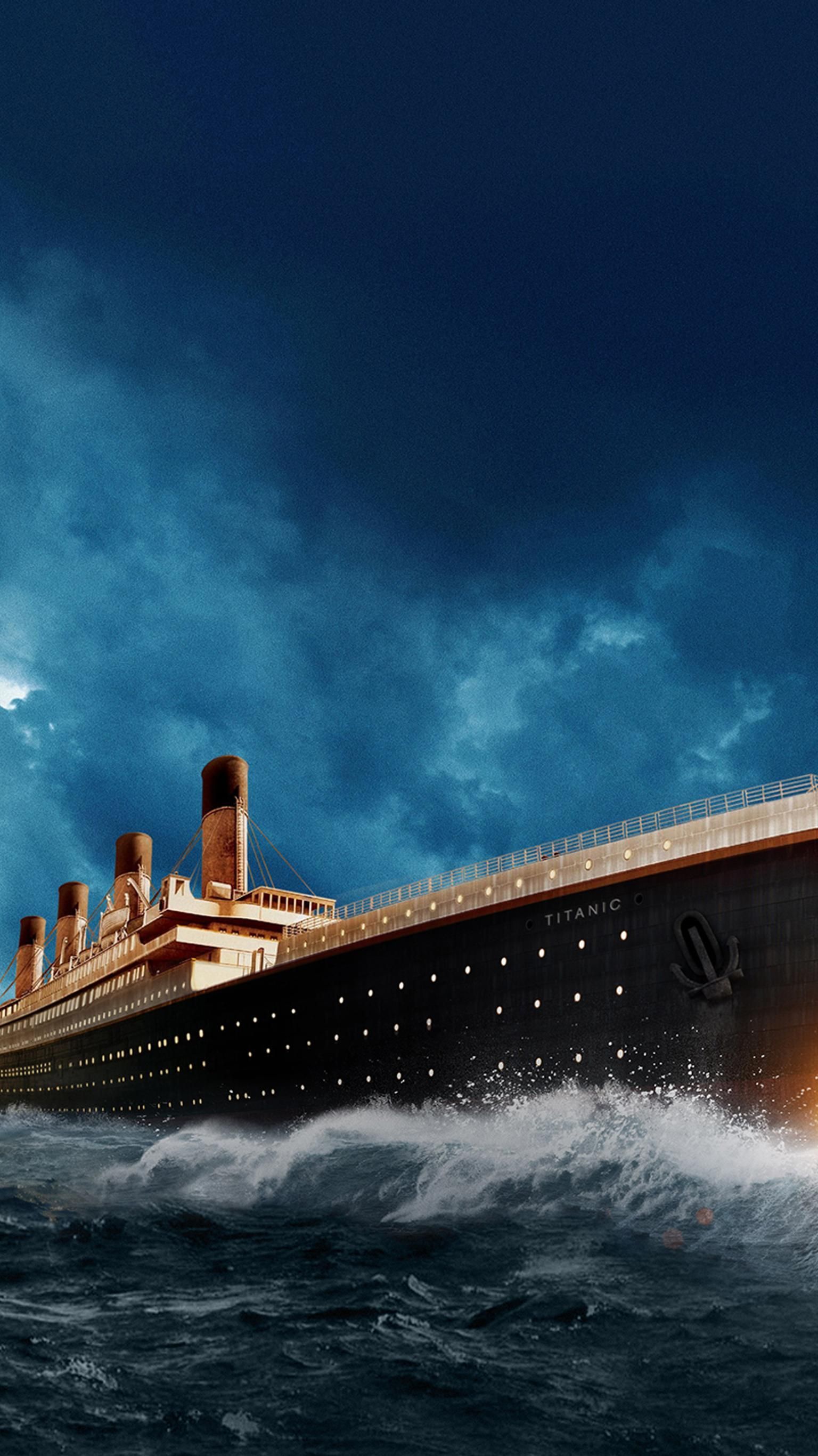 Nave Titanic in mare notturno, 1536x2732 Verticale, Android