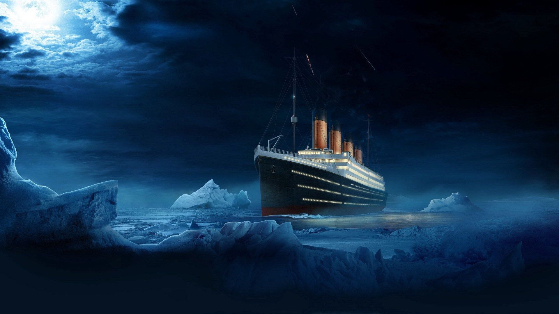 Nave Titanic illustrazione vintage, 1332x850 720p, Laptop