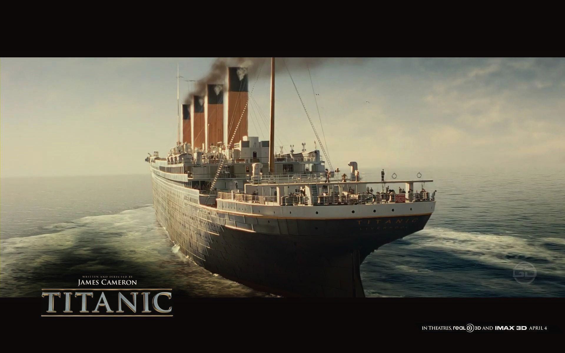 Nave Titanic con quattro ciminiere, 1920x1080 1080p, Desktop