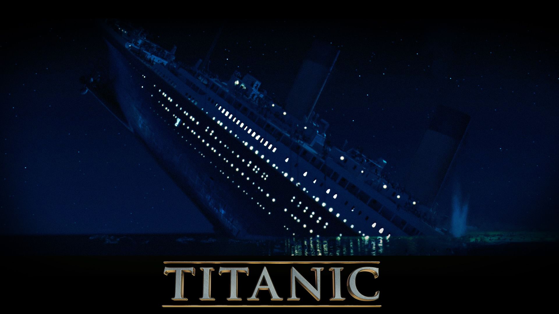 Nave Titanic affonda notte, 1920x1080 1080p, Desktop