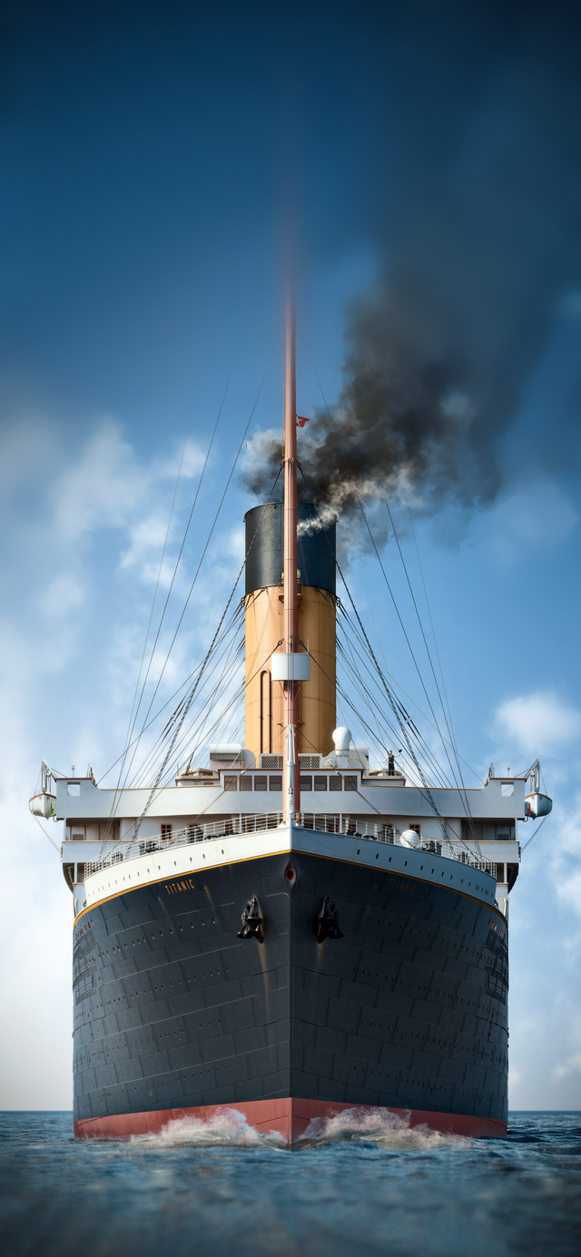 Nave Titanic vista frontale, 640x1385 Full HD Verticale, iPhone