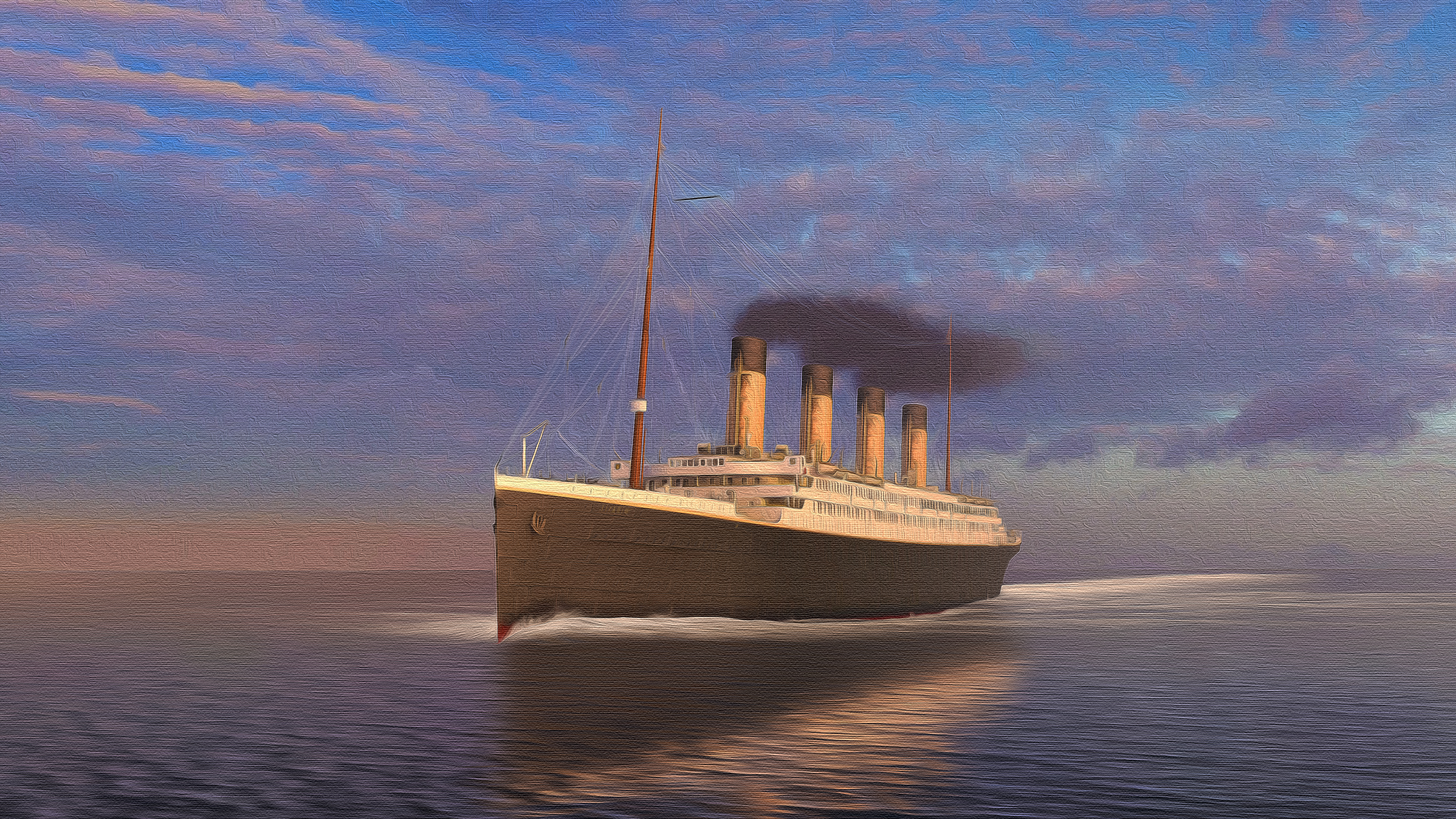 Nave Titanic in mare, 3840x2160 4K, Desktop 4K