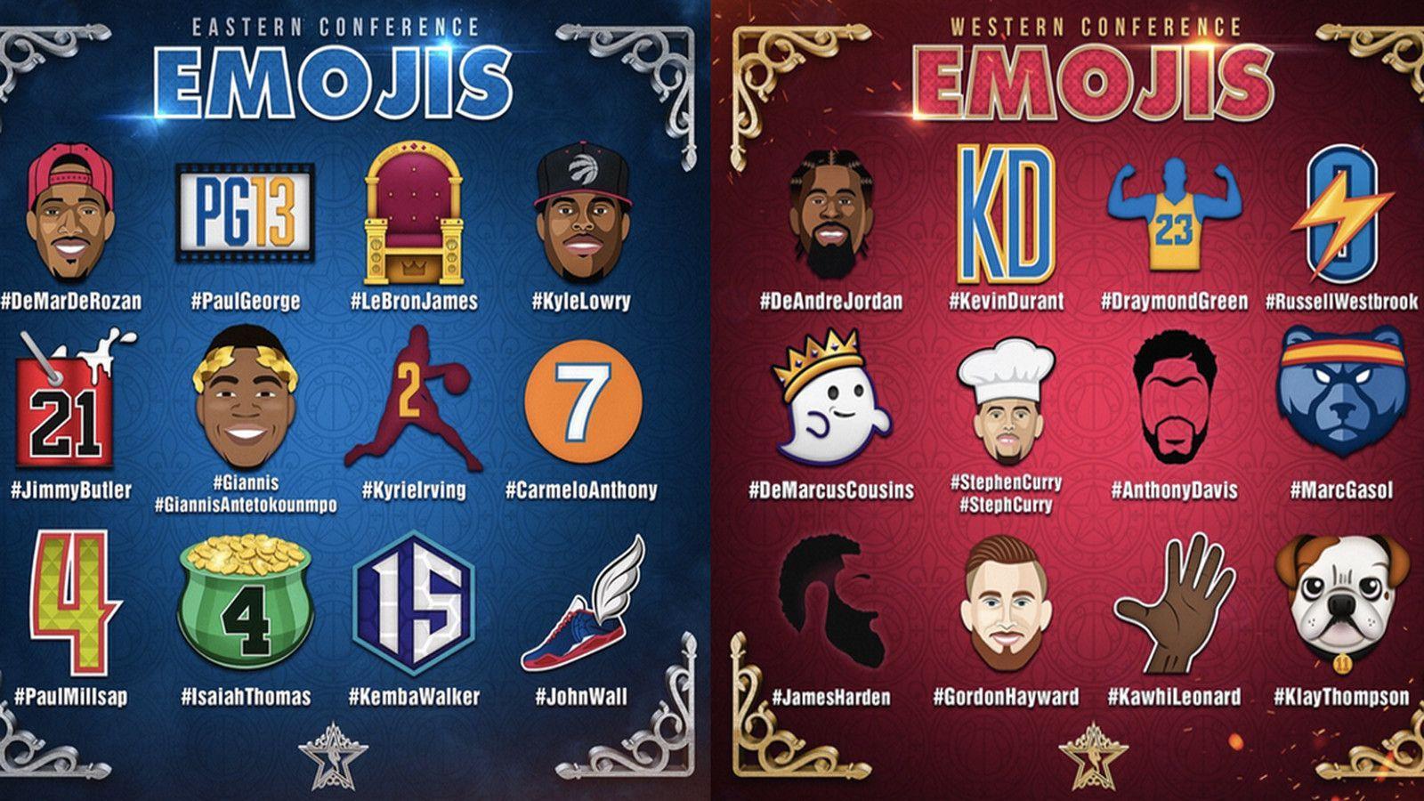 Emoji giocatori NBA All-Star, 1600x900 900p, Desktop