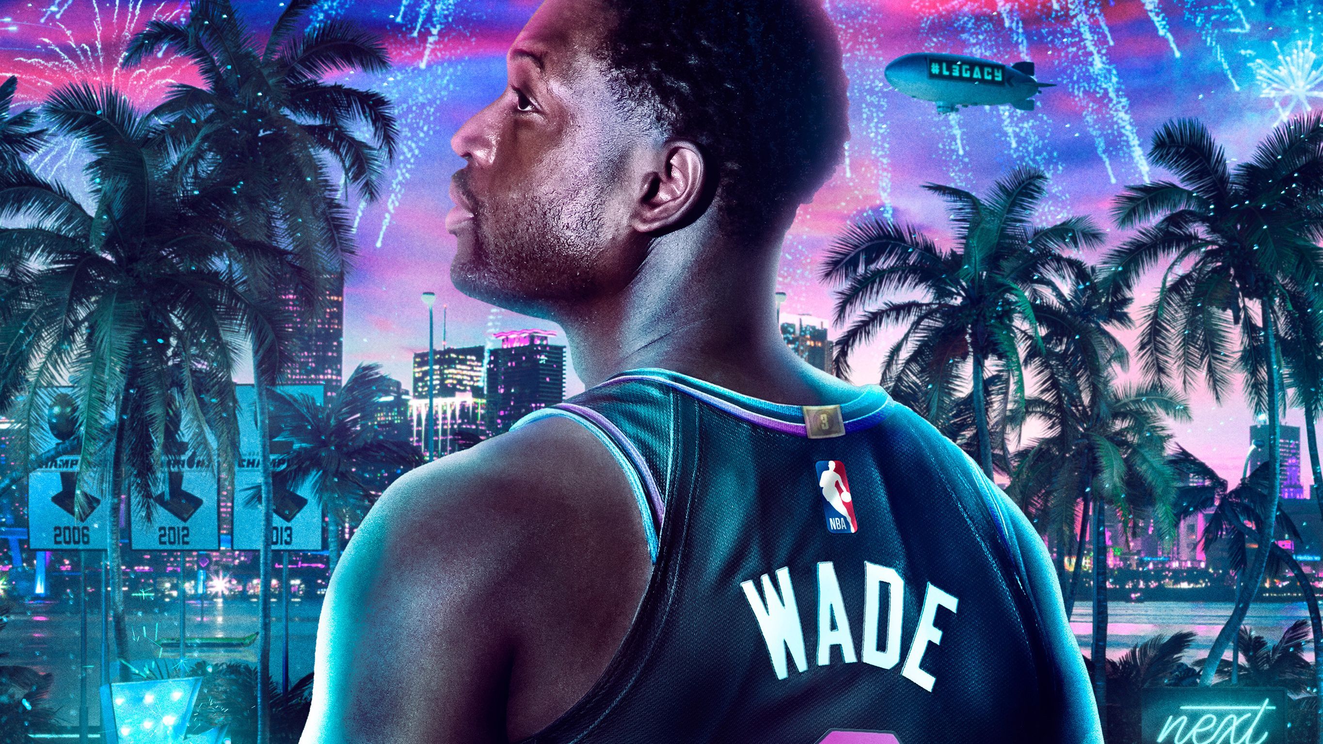 Dwyane Wade maglia Miami Heat, 2729x1535 QHD, Monitor Gaming