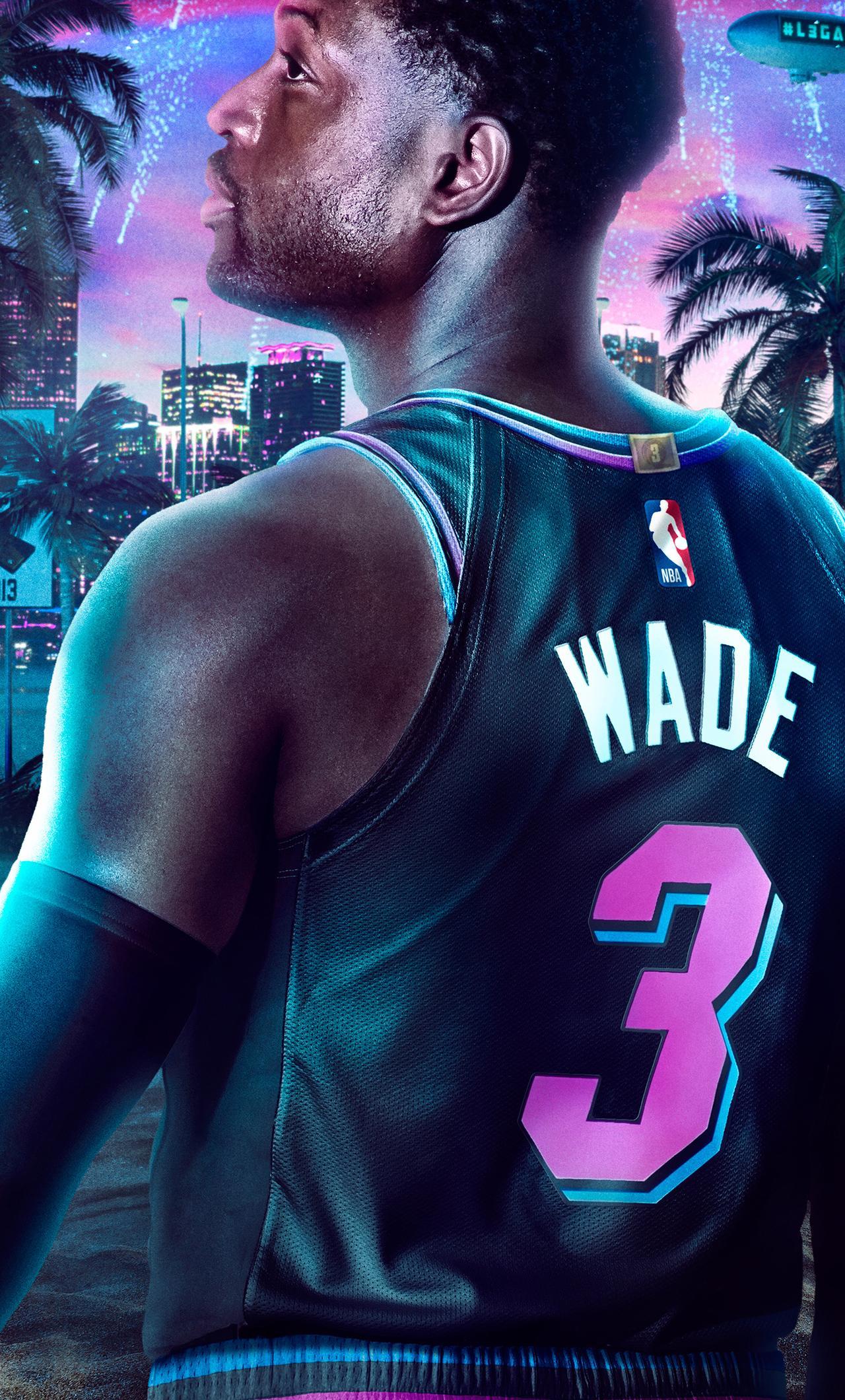 Dwyane Wade maglia Miami, Miami Heat, 1280x2120 Full HD Verticale, iPhone