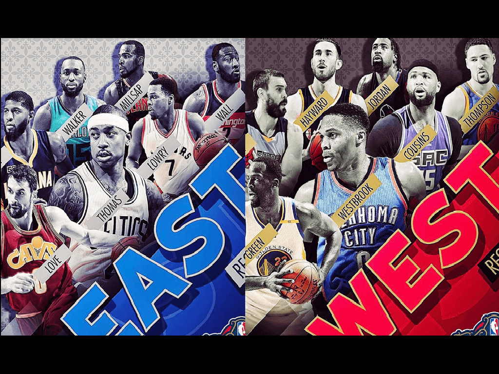 Giocatori NBA All-Star Est Ovest, 1024x768 HD, PC Desktop