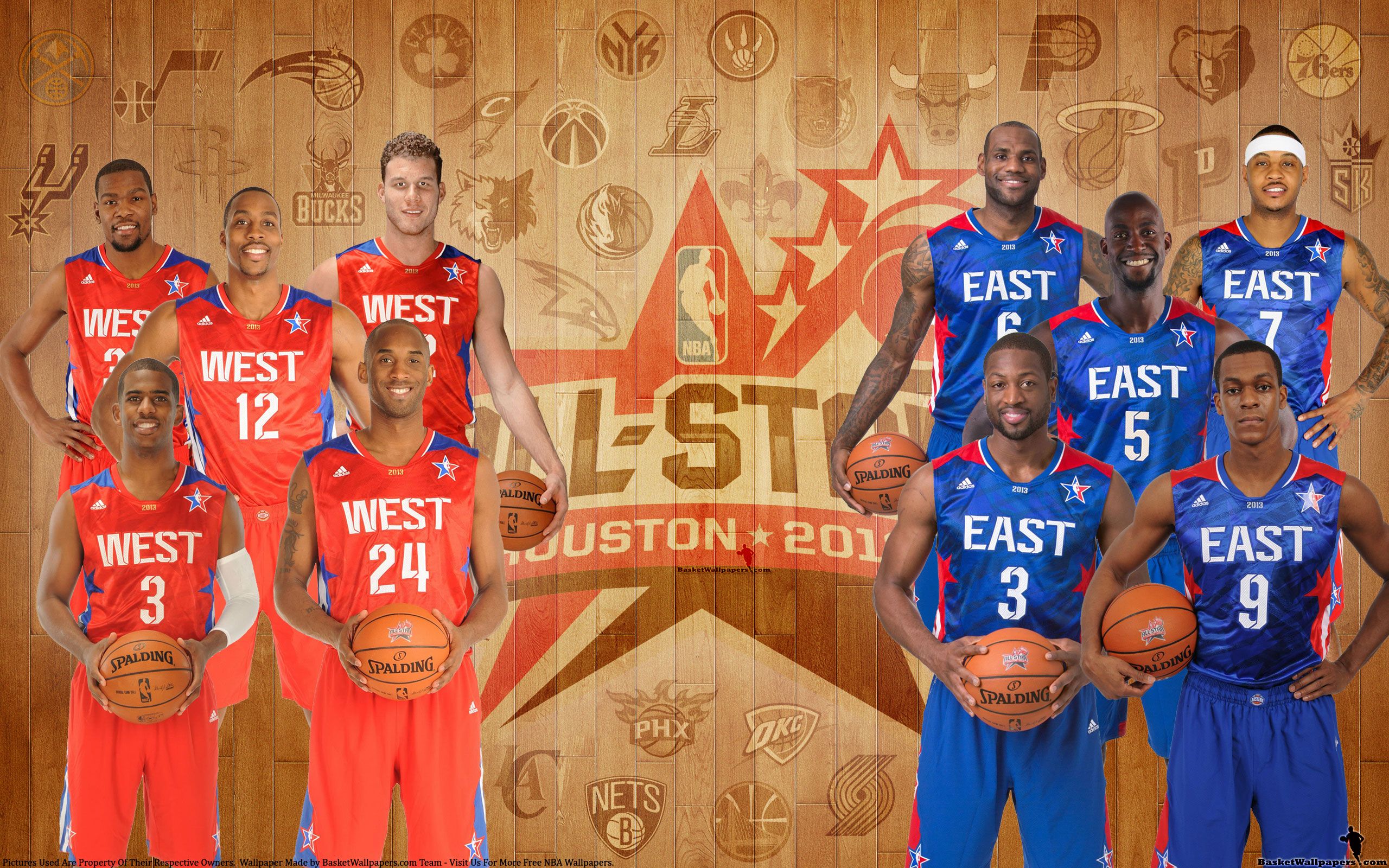 Giocatori NBA All-Star Houston, 2560x1600 2K, PC