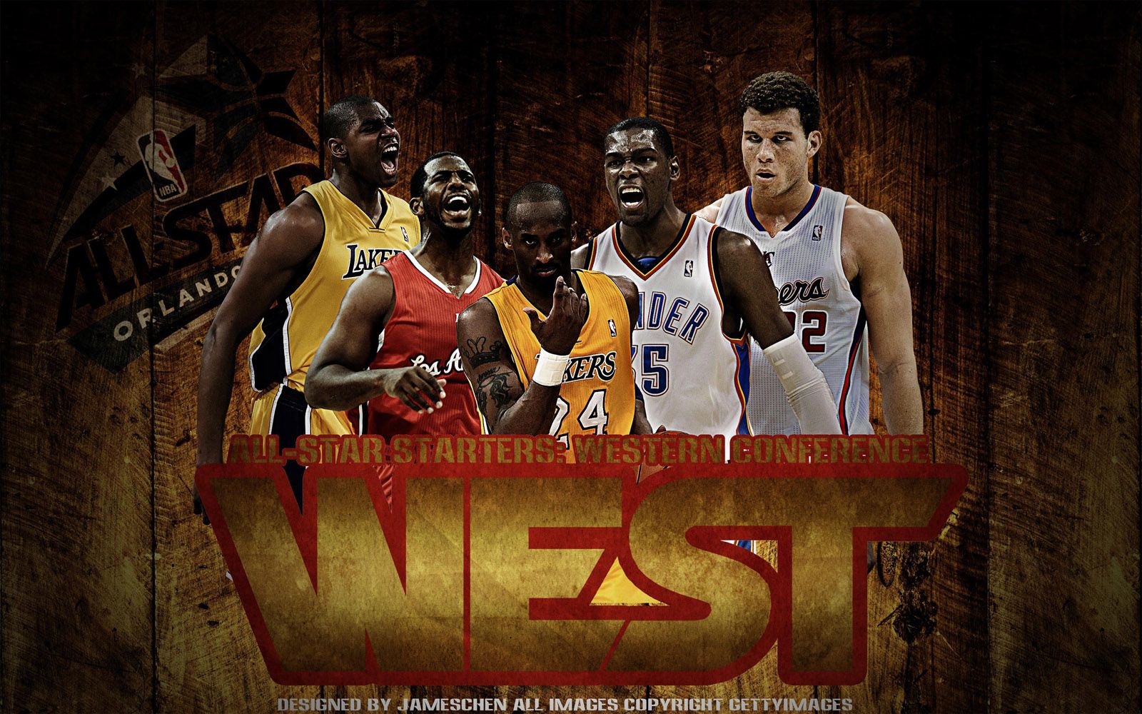 Giocatori NBA All-Star West, 1600x1000 HD Ready, Laptop