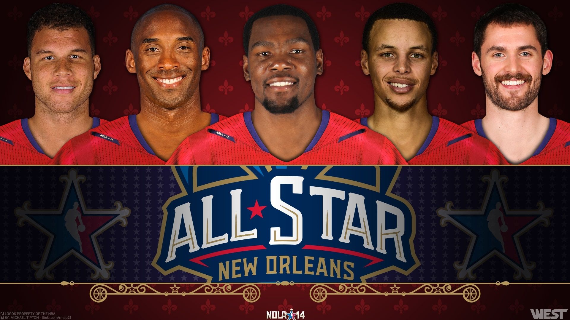 NBA All-Star New Orleans giocatori, 1920x1080 Full HD, Laptop