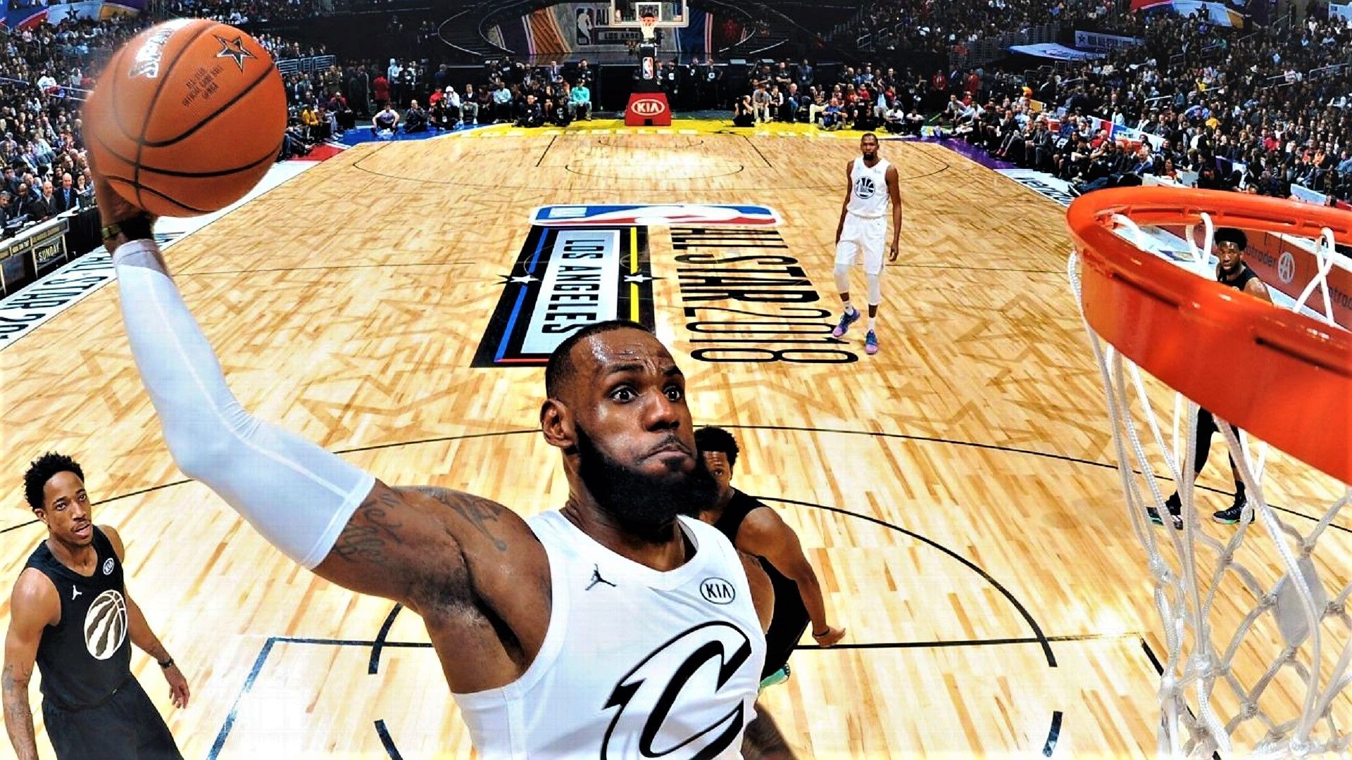 Giocatore basket schiacciata NBA, 1920x1080 1080p, Desktop