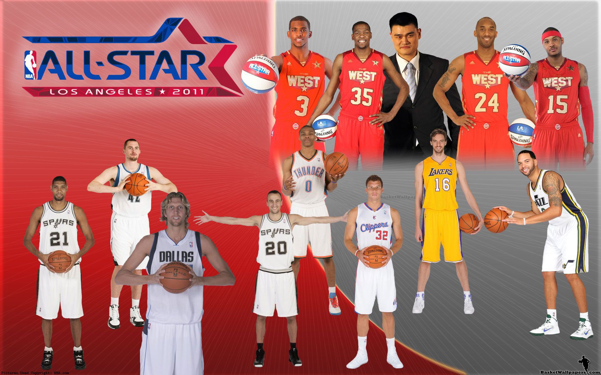 Giocatori NBA All-Star 2011, 1920x1200 Full HD+ WUXGA, Laptop
