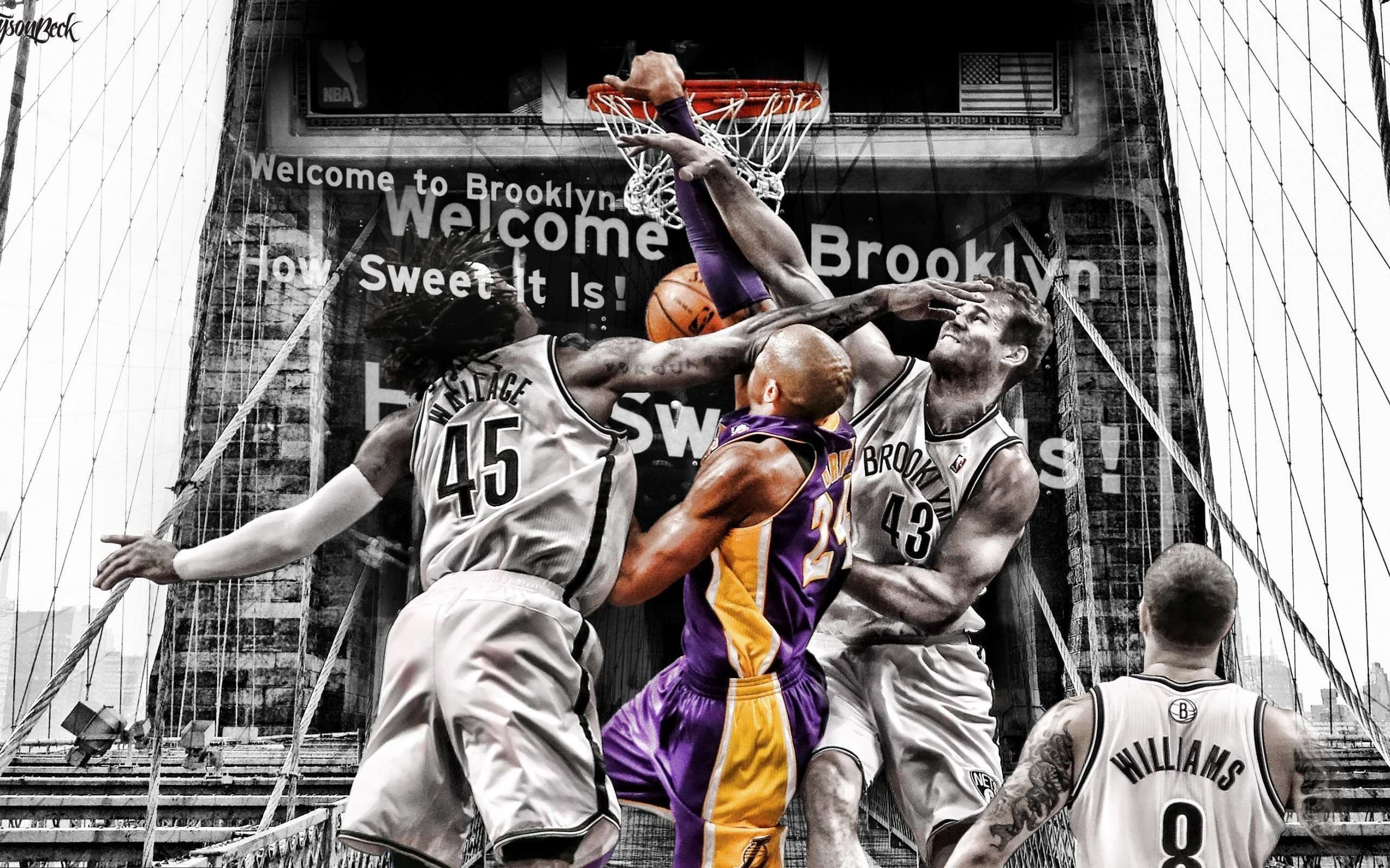 Giocatori NBA schiacciata Brooklyn, 2560x1600 2K, MacBook Pro