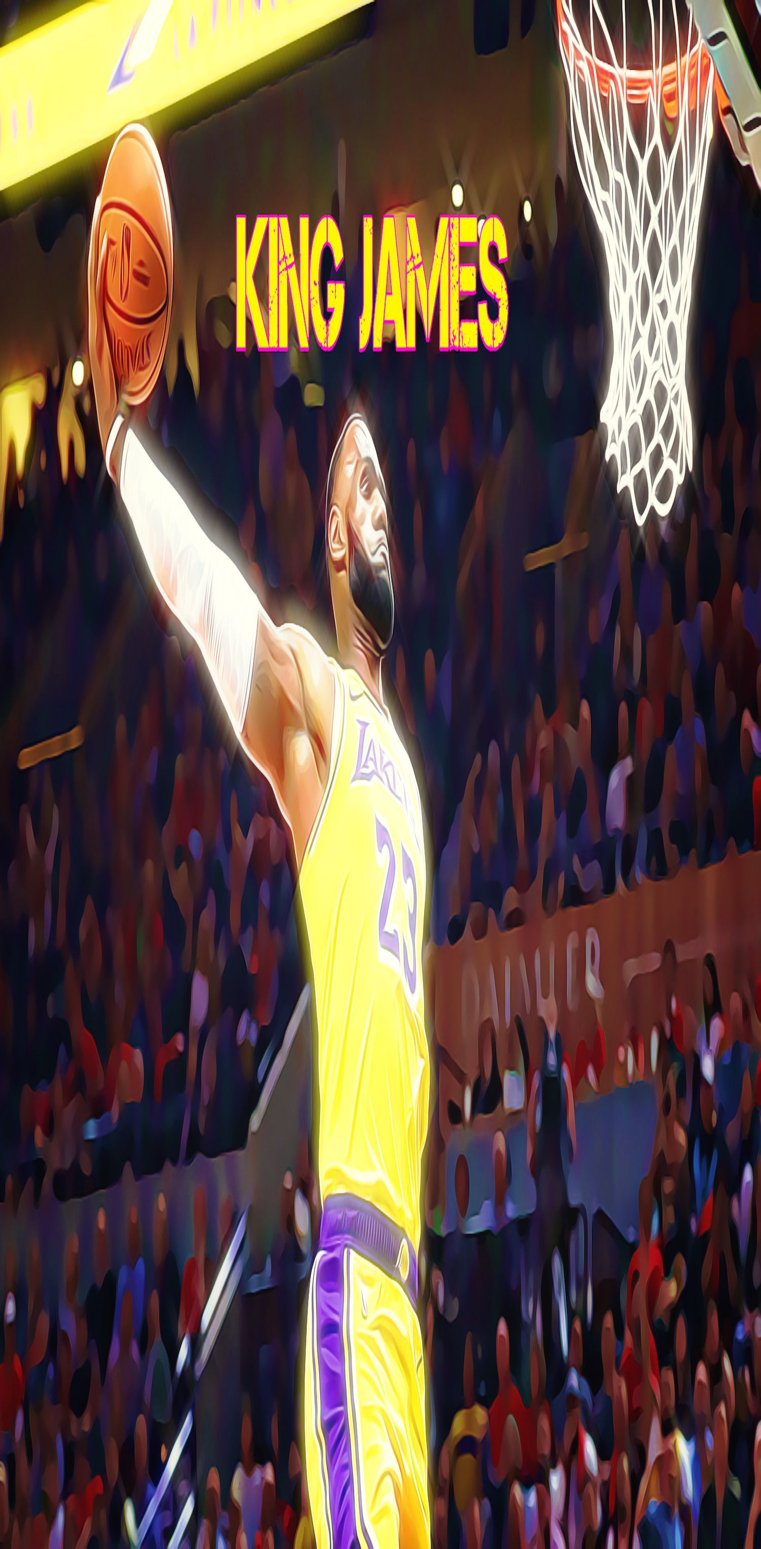 LeBron James schiacciata Lakers, Los Angeles Lakers, 1500x3050 Verticale, Mobile