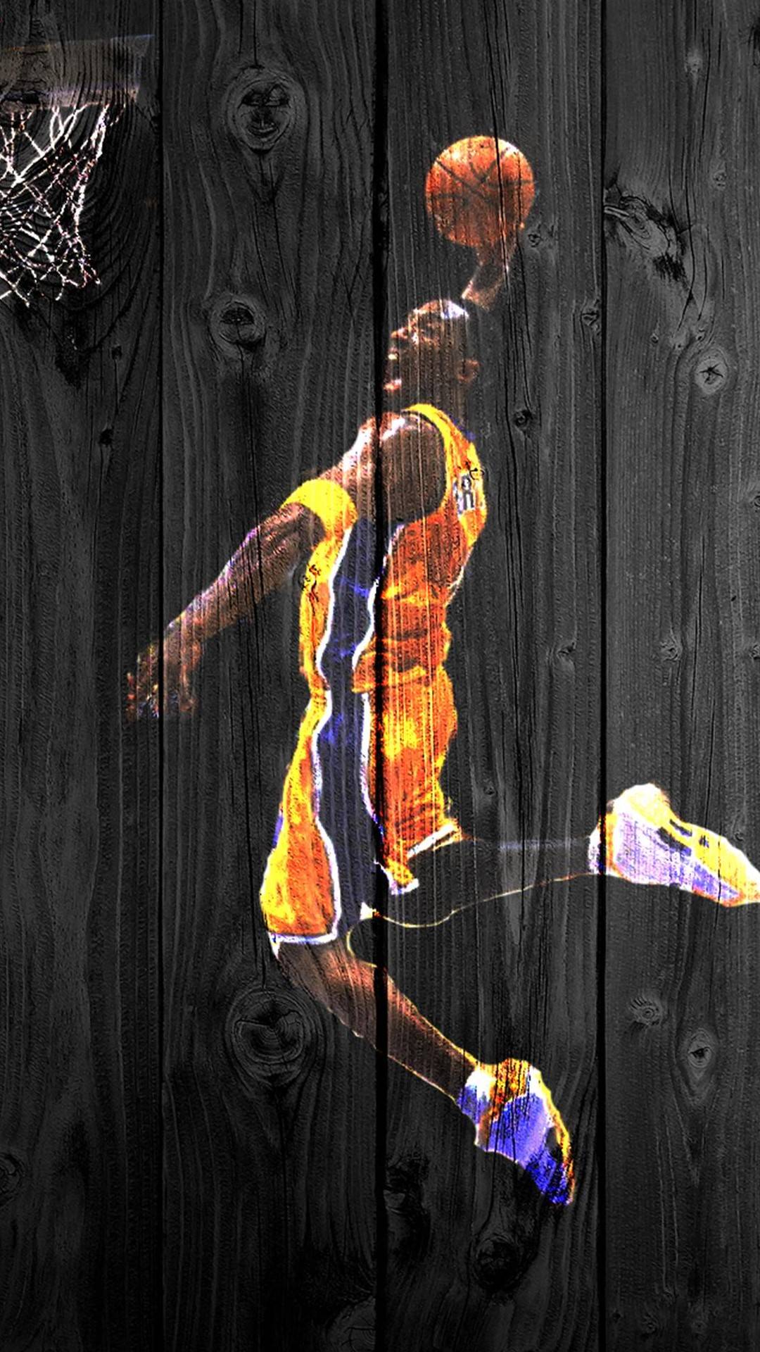 Giocatore NBA schiacciata Lakers, basket americano, 1080x1920 Verticale, Telefono