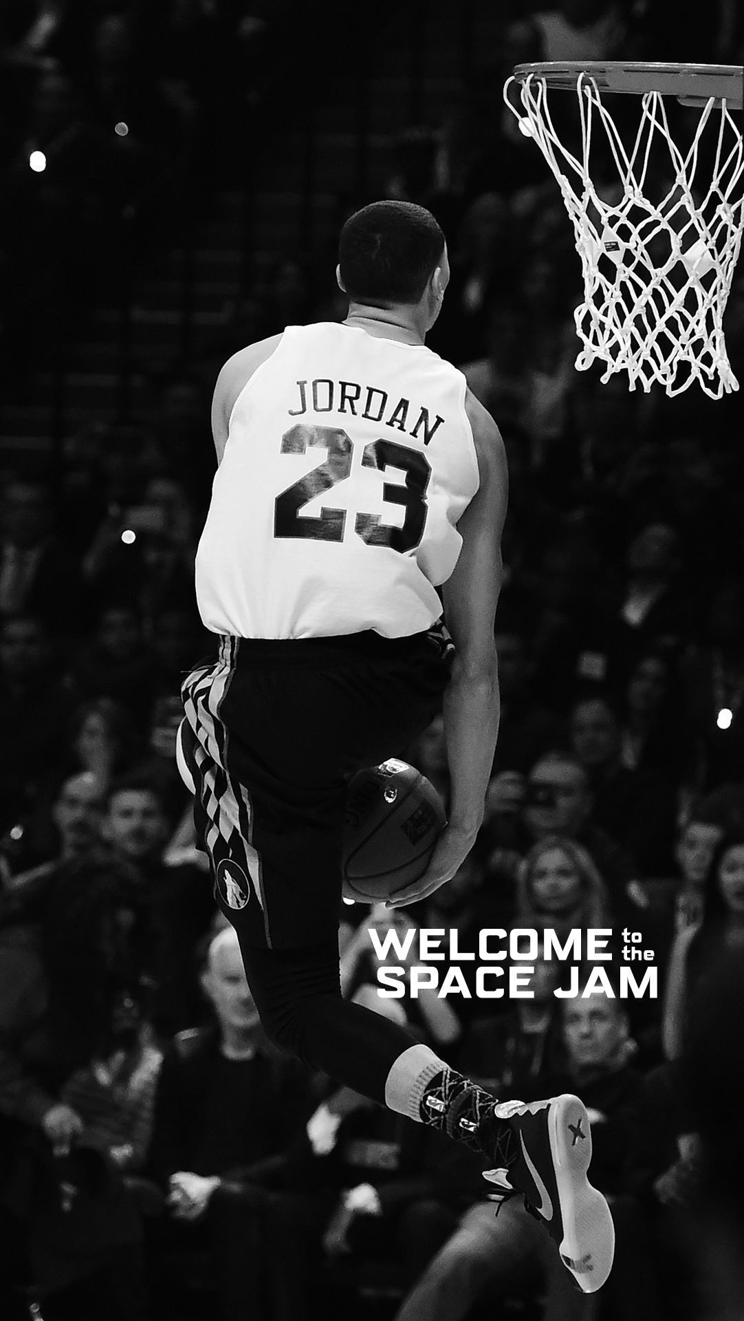 Jordan 23 Space Jam schiacciata, 1082x1920 Verticale, Telefono