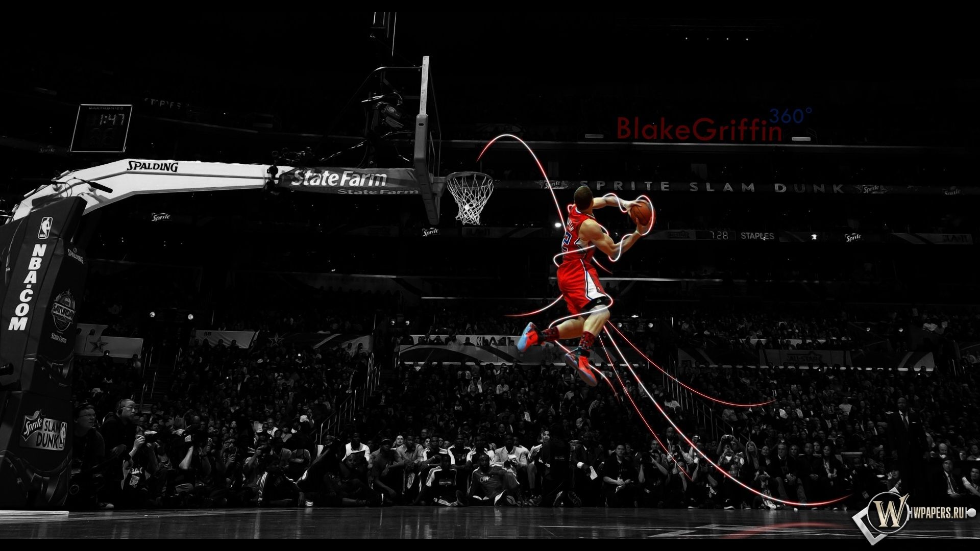 Giocatori basket schiacciata rossa, 1920x1200 Full HD+, Desktop