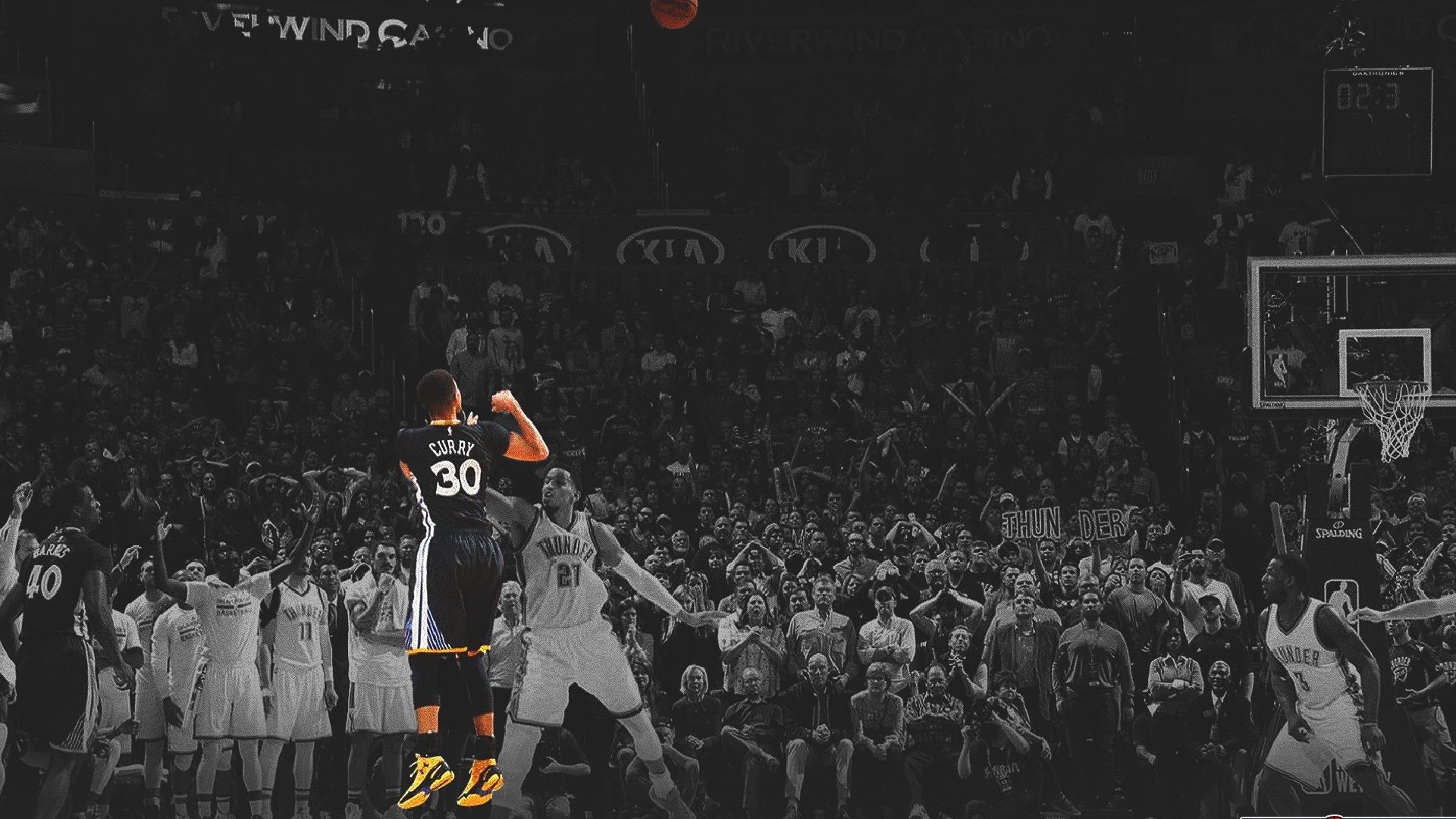 Giocatore basket tiro folla stadio, 1920x1080 1080p, Desktop