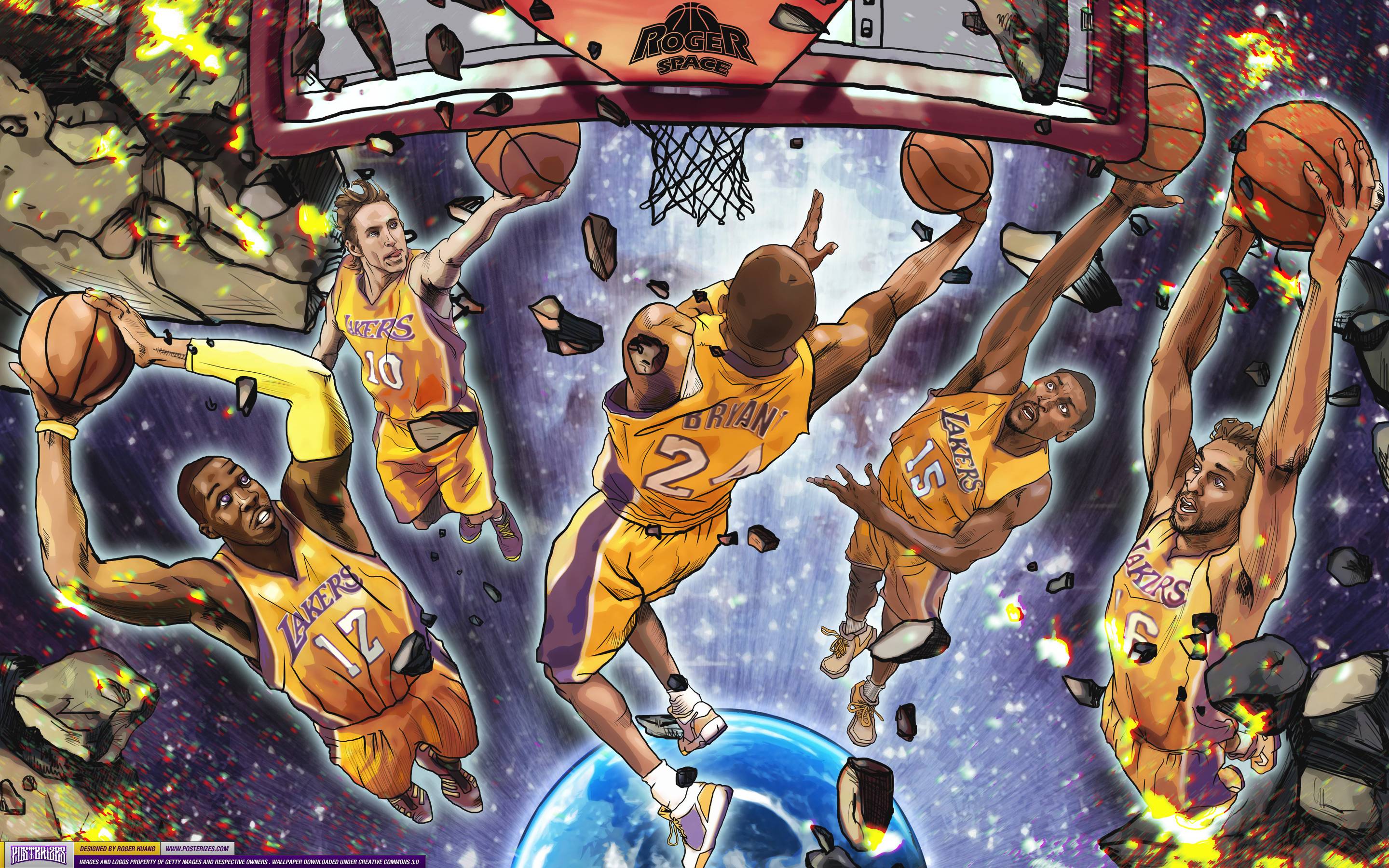 Los Angeles Lakers giocatori spazio, 2880x1800 2K+, MacBook Pro