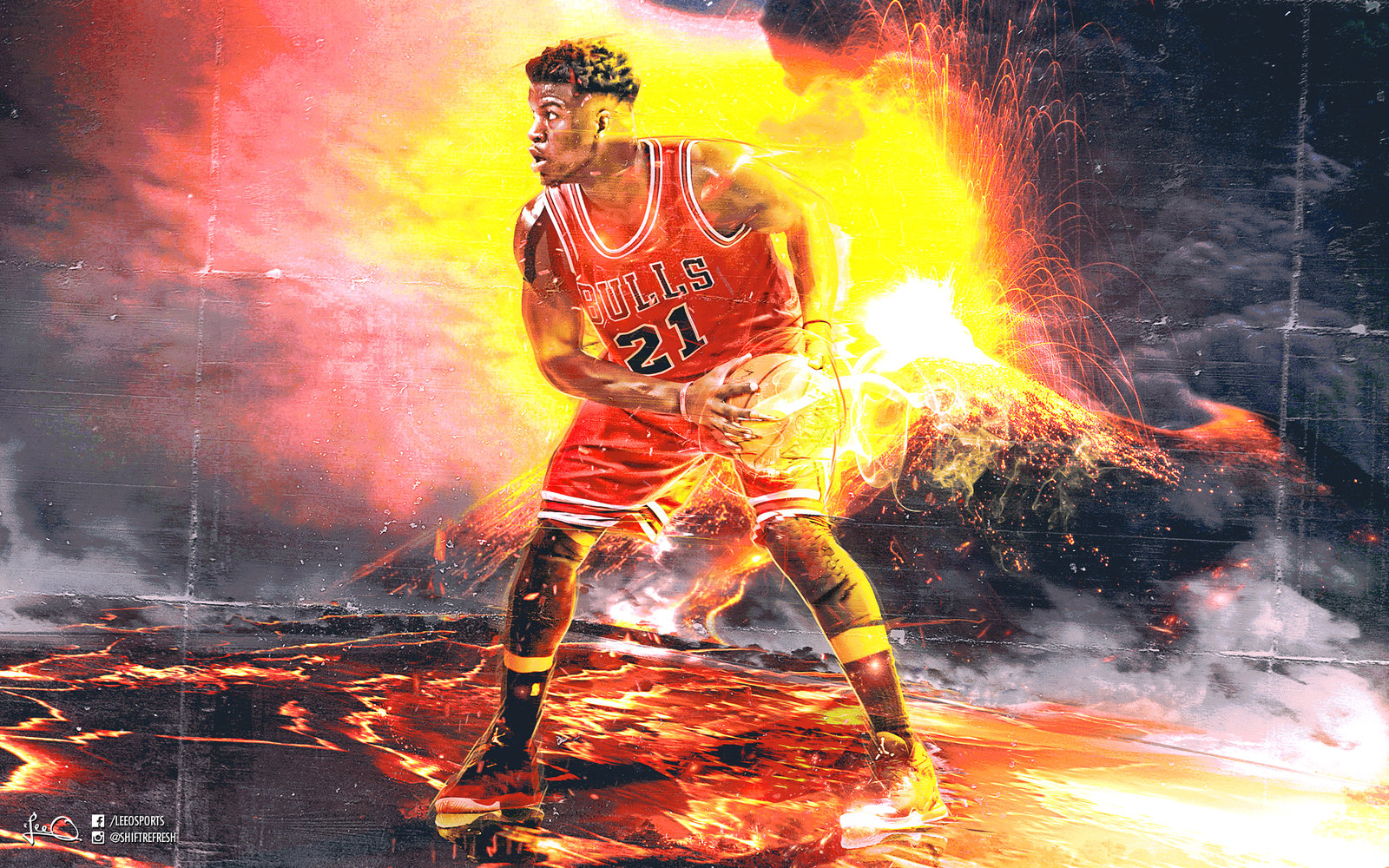 Giocatore Bulls numero 21 fiamme, 1600x1000 HD Ready, Acer Nitro