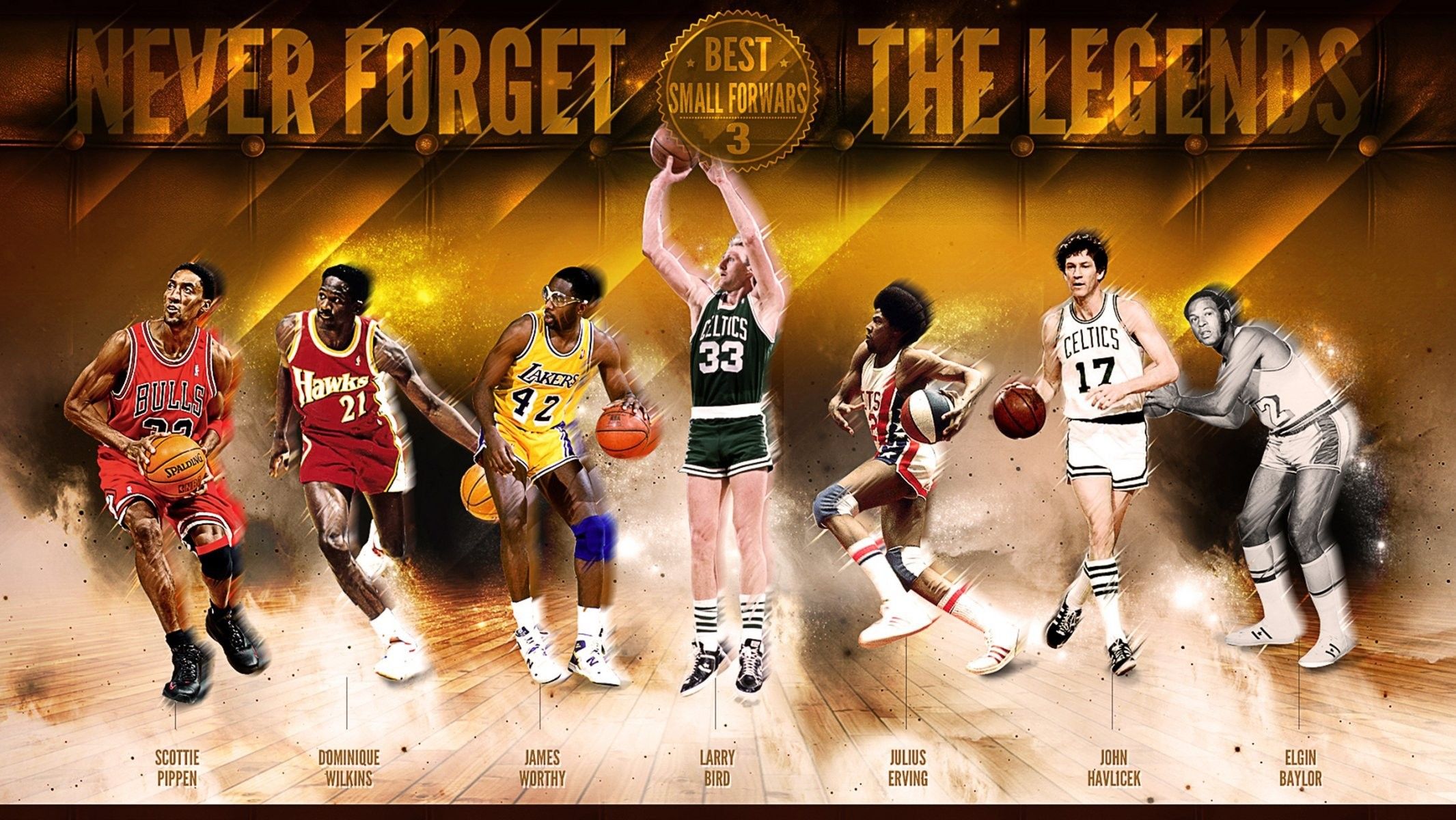 Leggende NBA collage giocatori, 2131x1200 alta risoluzione, PC