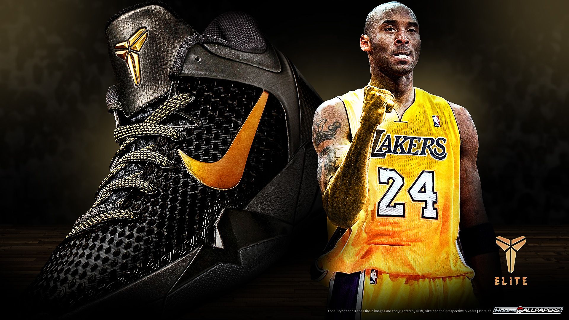 Kobe Bryant Lakers scarpa Nike, swoosh, 1920x1080 Full HD 1080p, Laptop