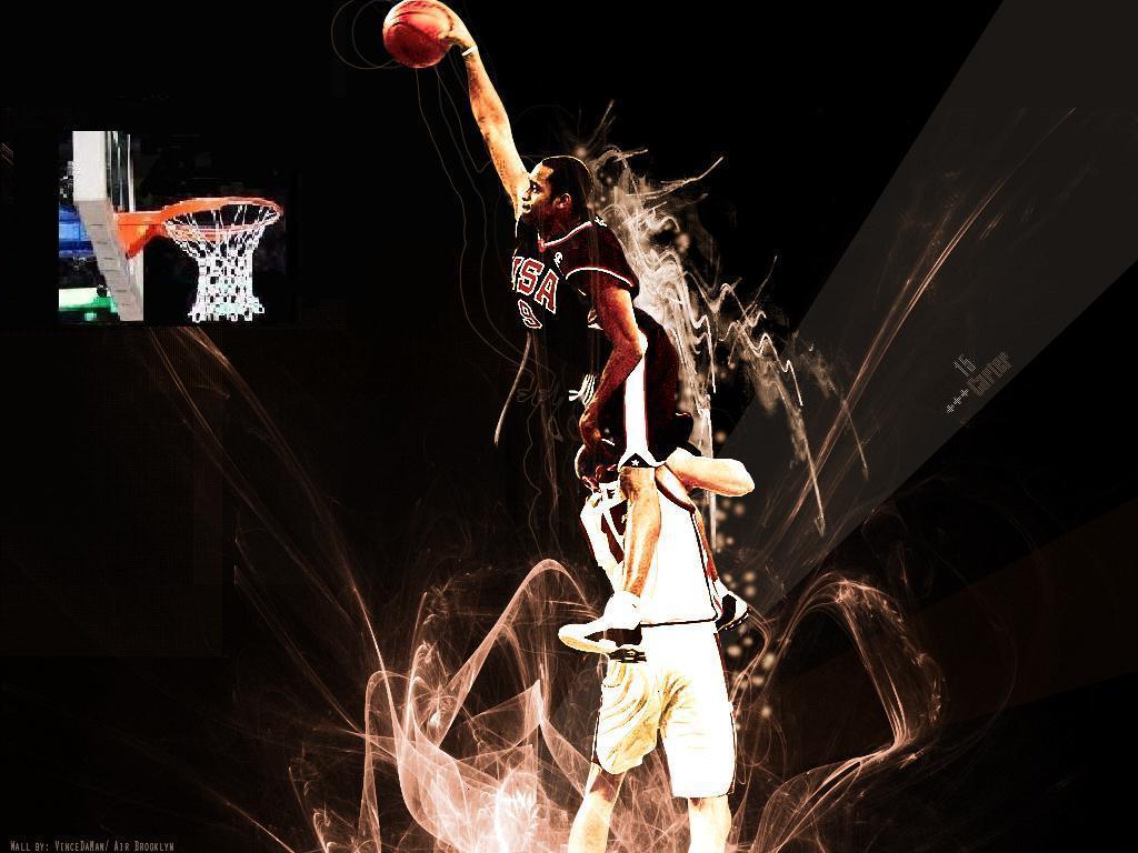 Giocatore NBA schiaccia canestro, 1024x768 HD, Desktop