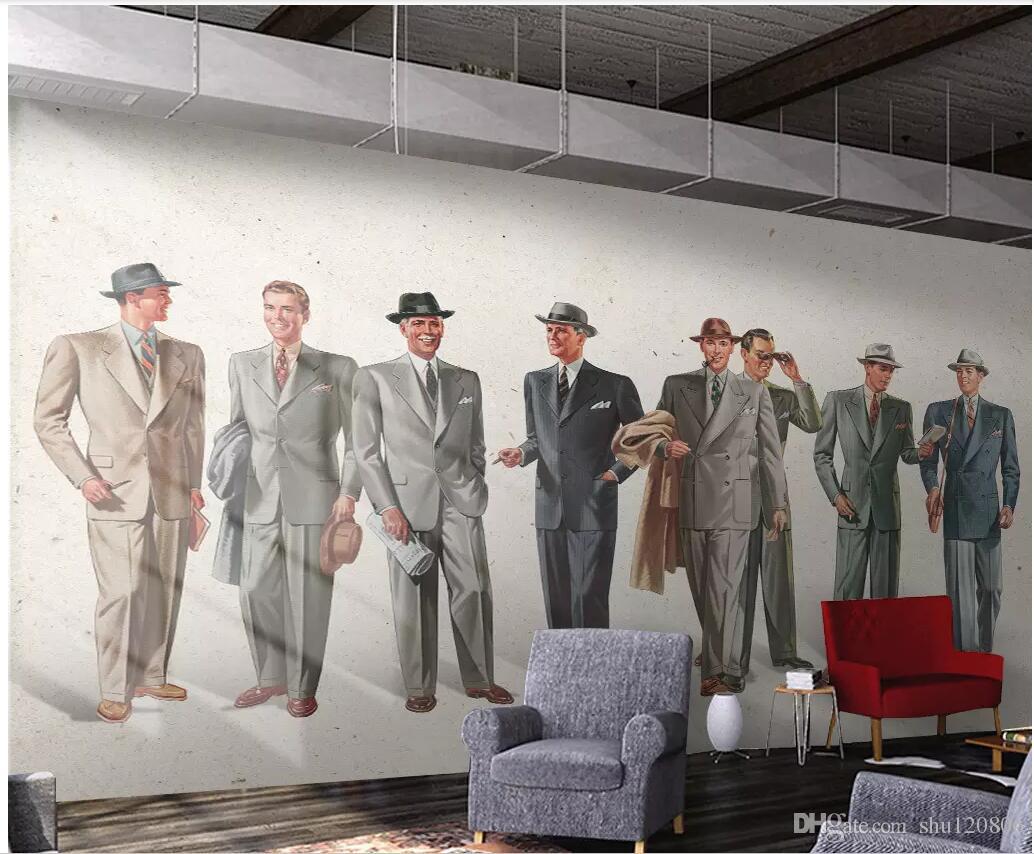Murale uomini in abito vintage, 1034x854 HD, Desktop