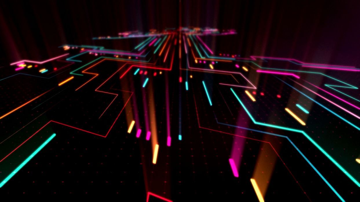 Griglia neon astratta colorata, 1243x698 HD, PC