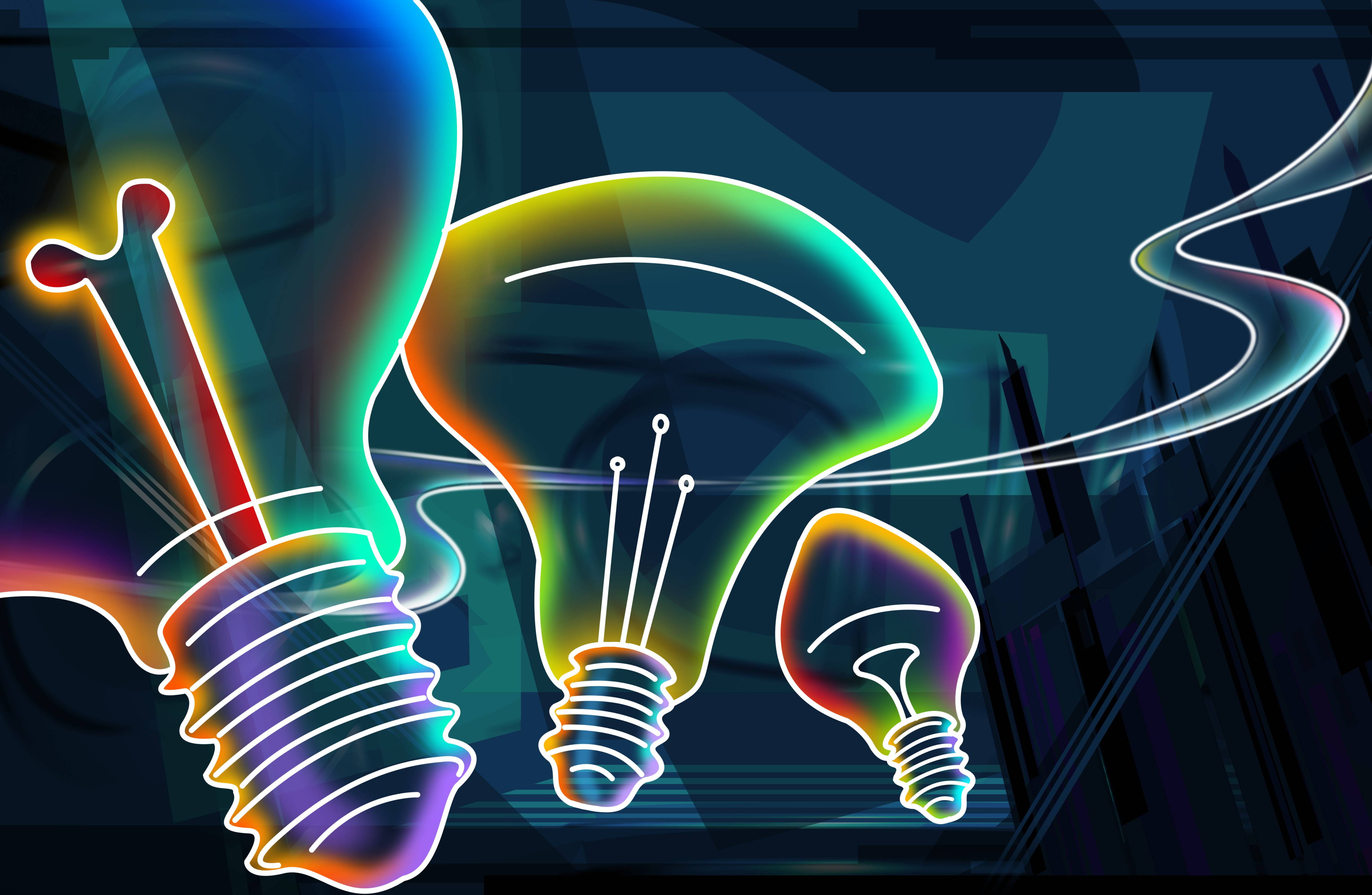 Lampadine al neon colorate, 5175x3375 4K, Smart TV 4K