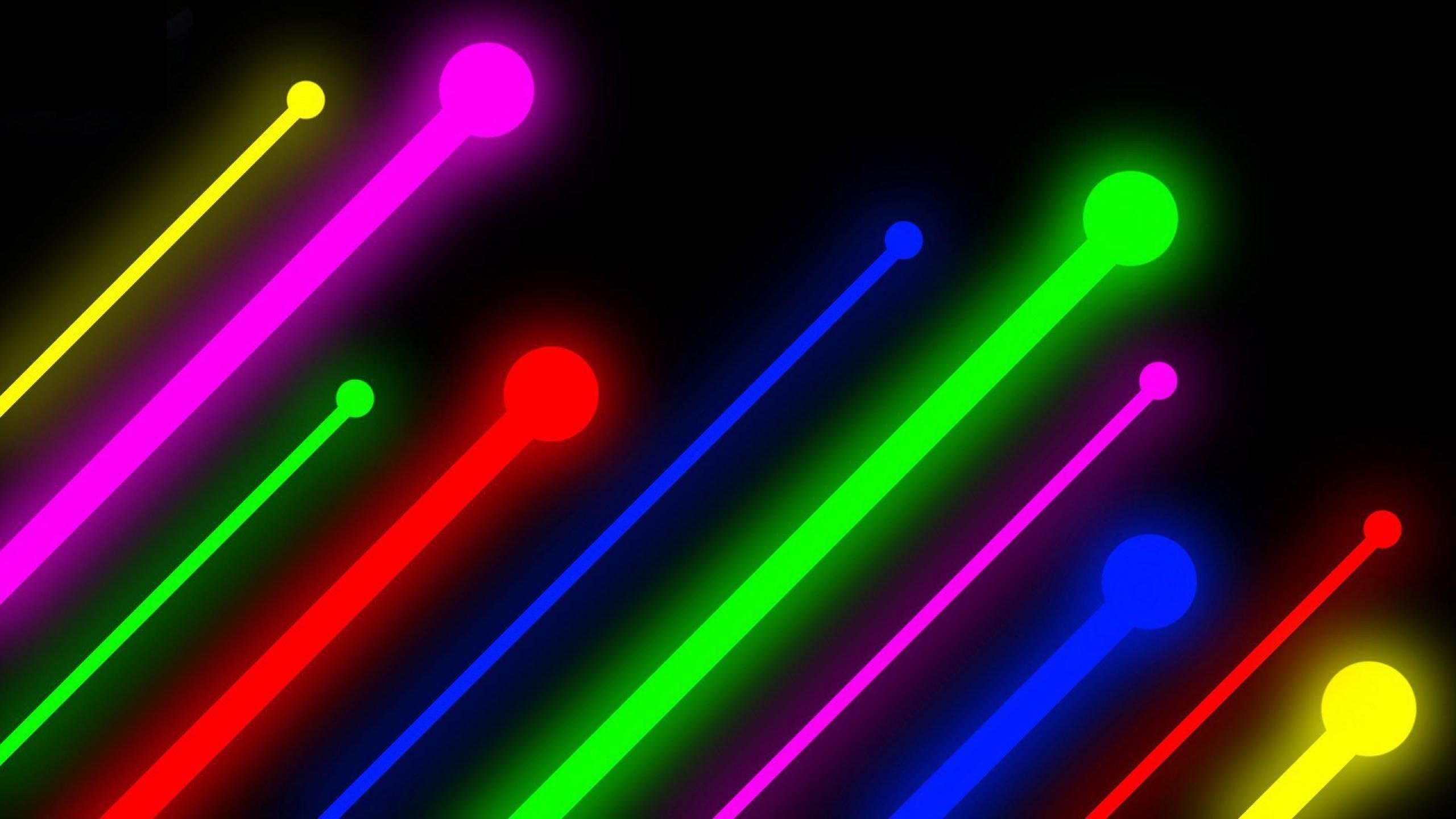 Linee neon colorate astratte, 2560x1440 QHD, Laptop