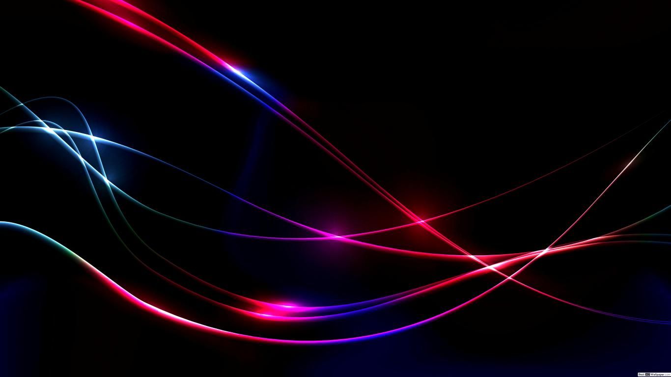 Linee neon astratte colorate, 1366x768 HD, PC Desktop