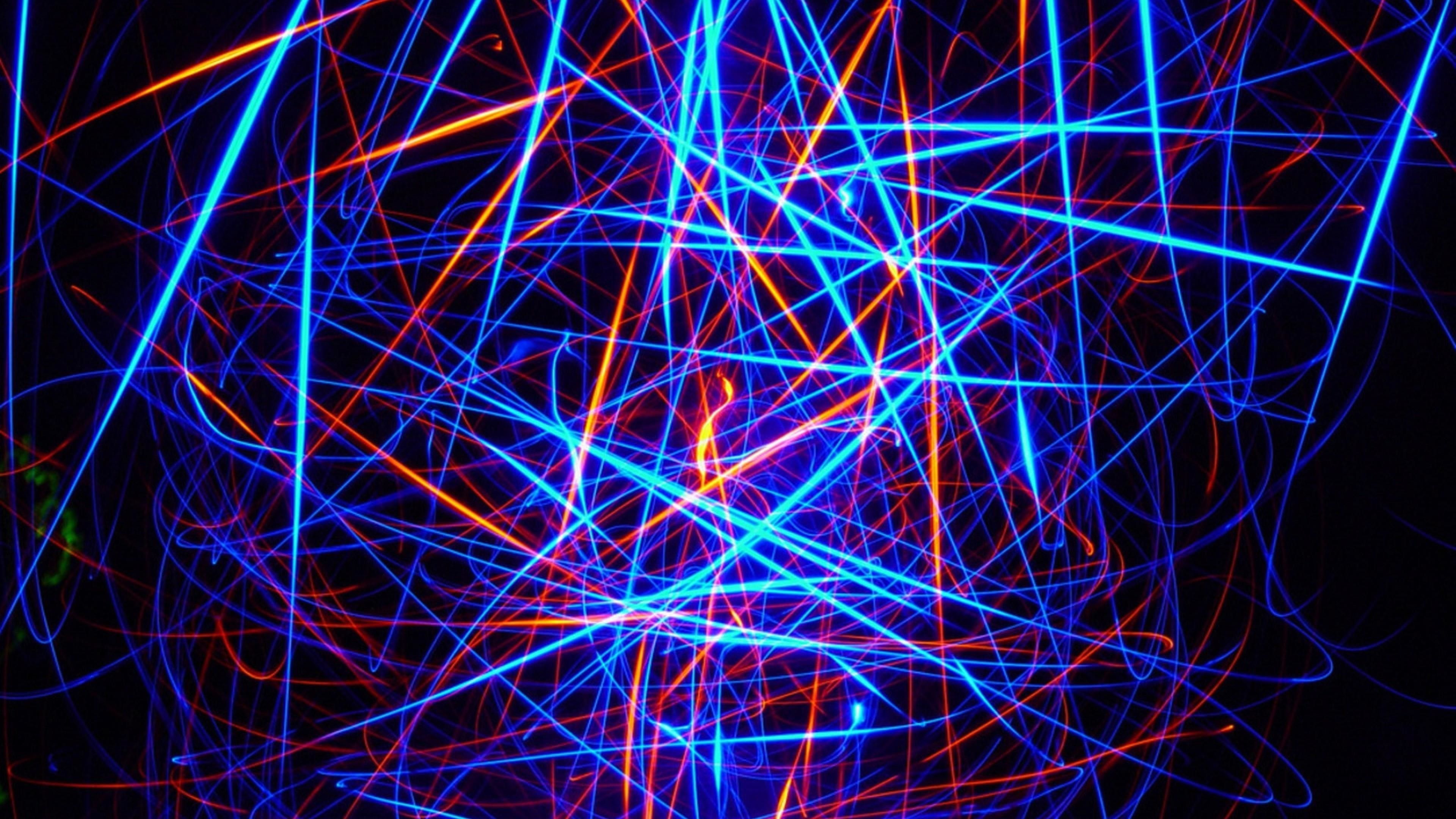 Linee luminose neon astratte, 3840x2160 Ultra HD, 4K TV
