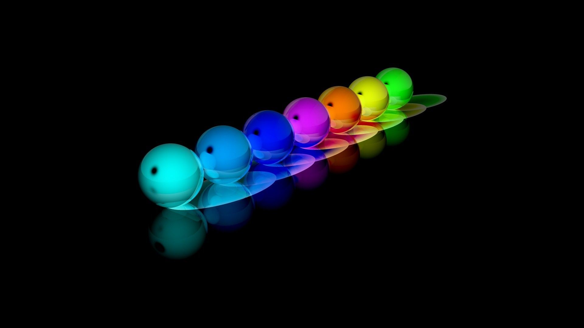 Sfere colorate luminose neon, 1920x1080 Full HD 1080p, Desktop