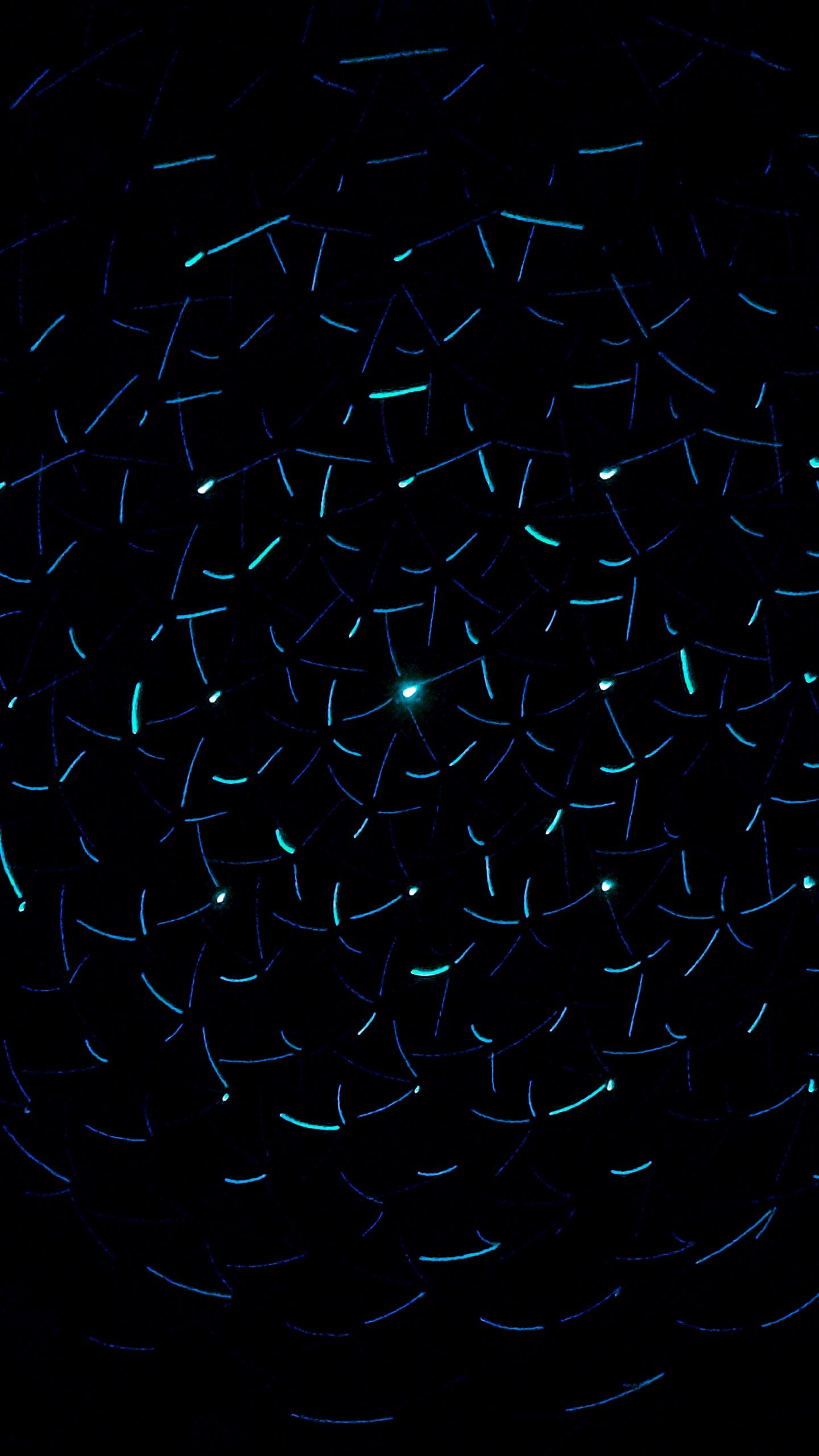 Particelle neon blu scuro, 1440x2560 Verticale, Telefono