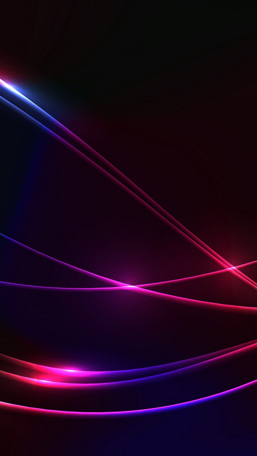 Linee neon astratte curve, 1080x1920 Full HD Verticale, iPhone