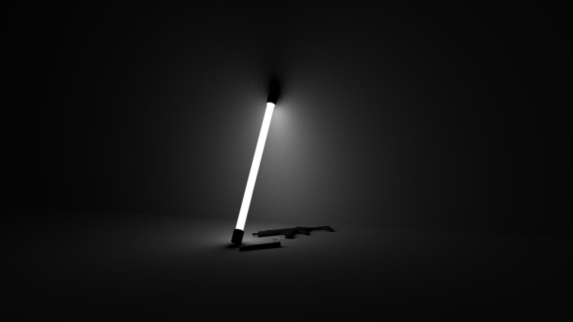 Tubo neon bianco inclinato, 1920x1080 Full HD, Desktop