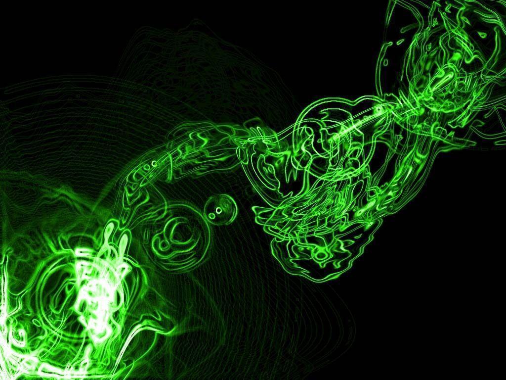 Neon verde astratto fluorescente, 1024x768 HD, Desktop