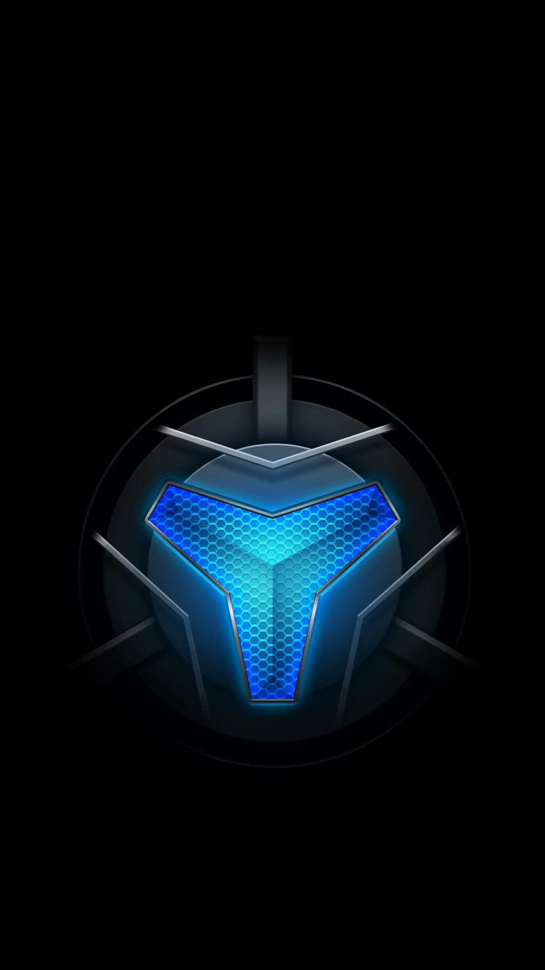 logo blu neon circolare, 1080x1920 Full HD Verticale, Smartphone