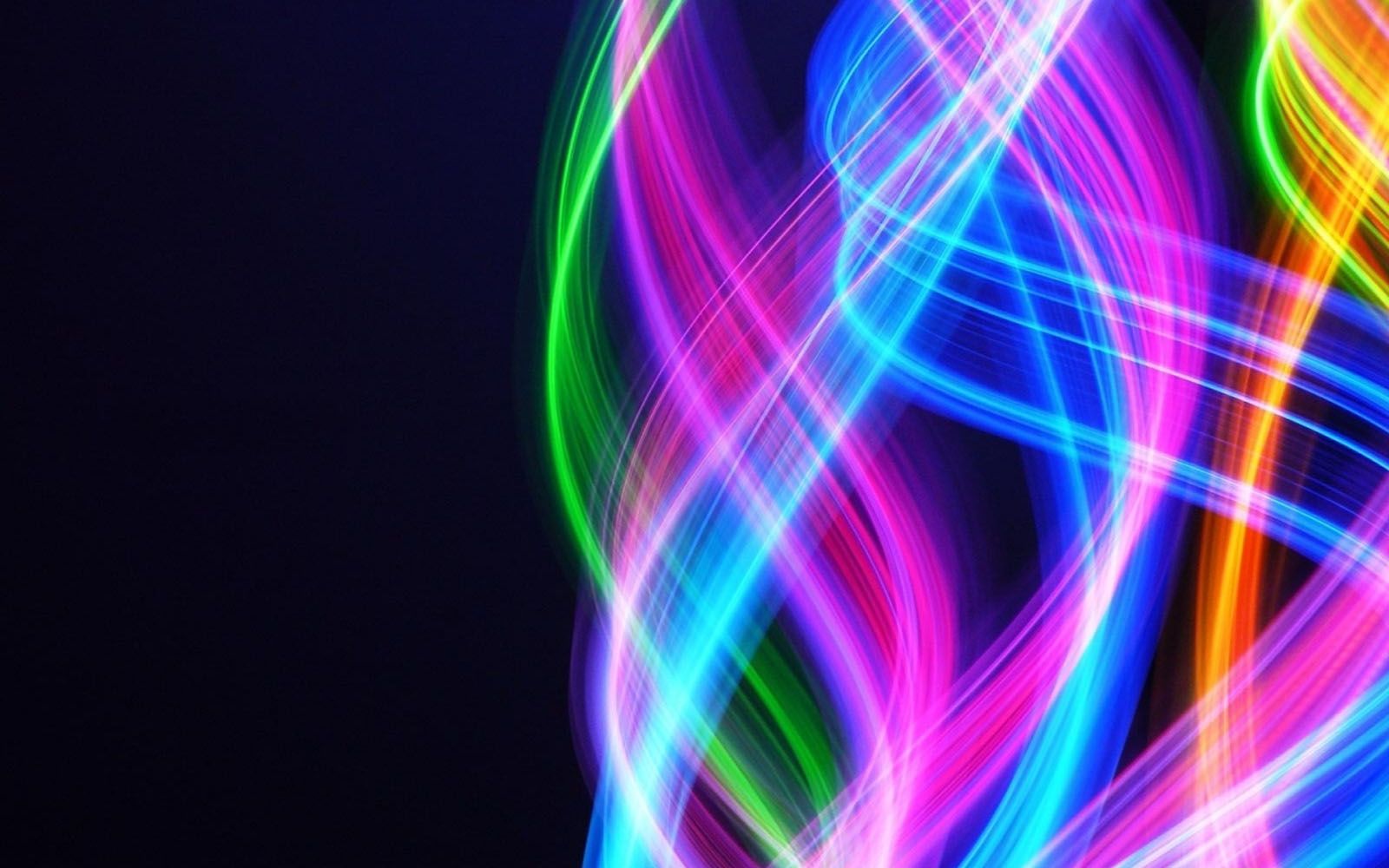 linee neon fluide colorate, 1600x1000 HD Ready, Laptop