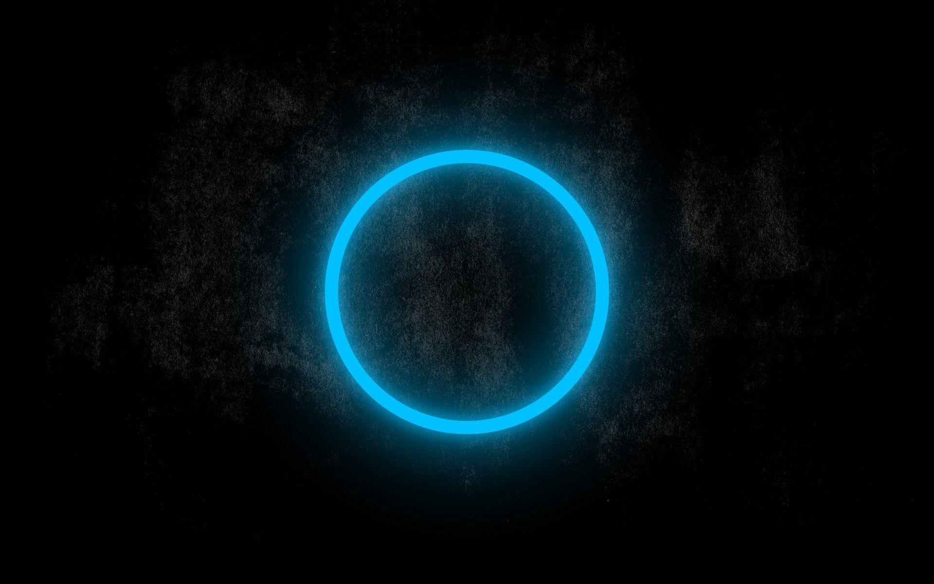 Cerchio neon blu, 1920x1200 WUXGA, PC