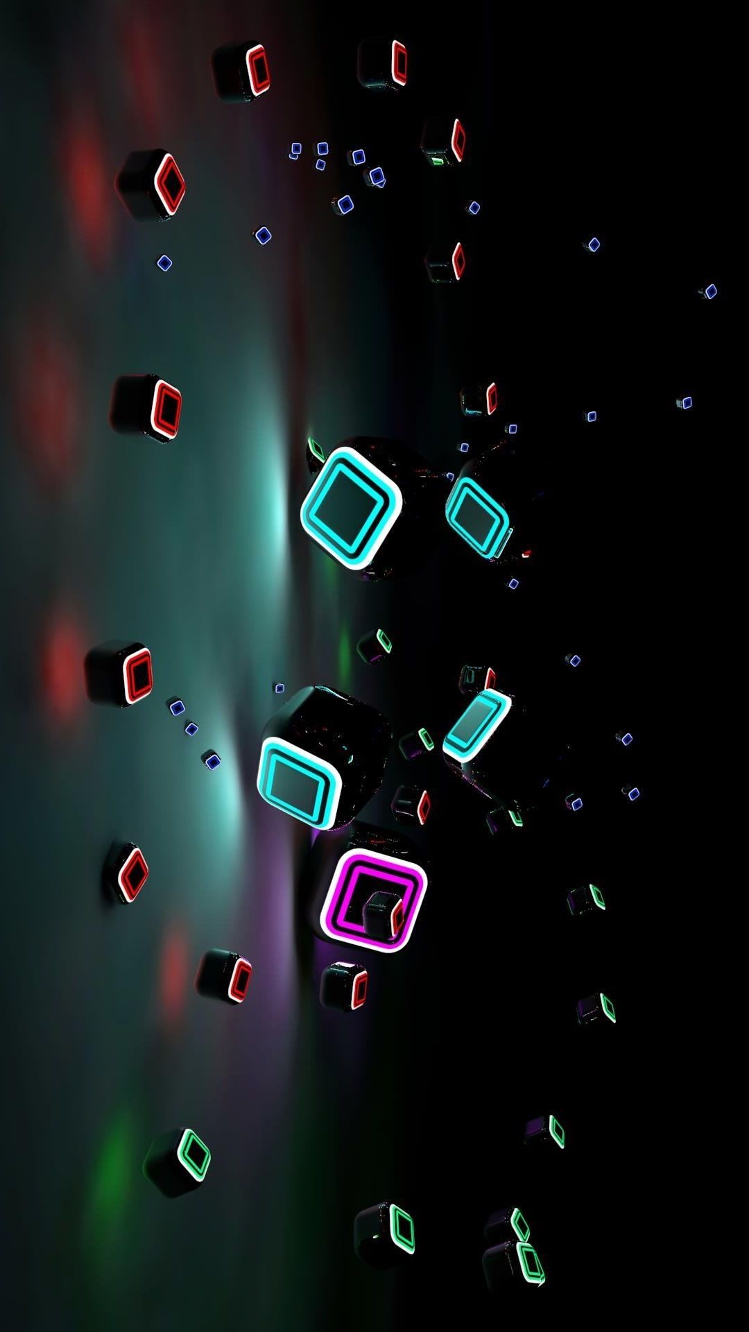 forme geometriche neon nero, 1080x1920 Full HD Verticale, iPhone