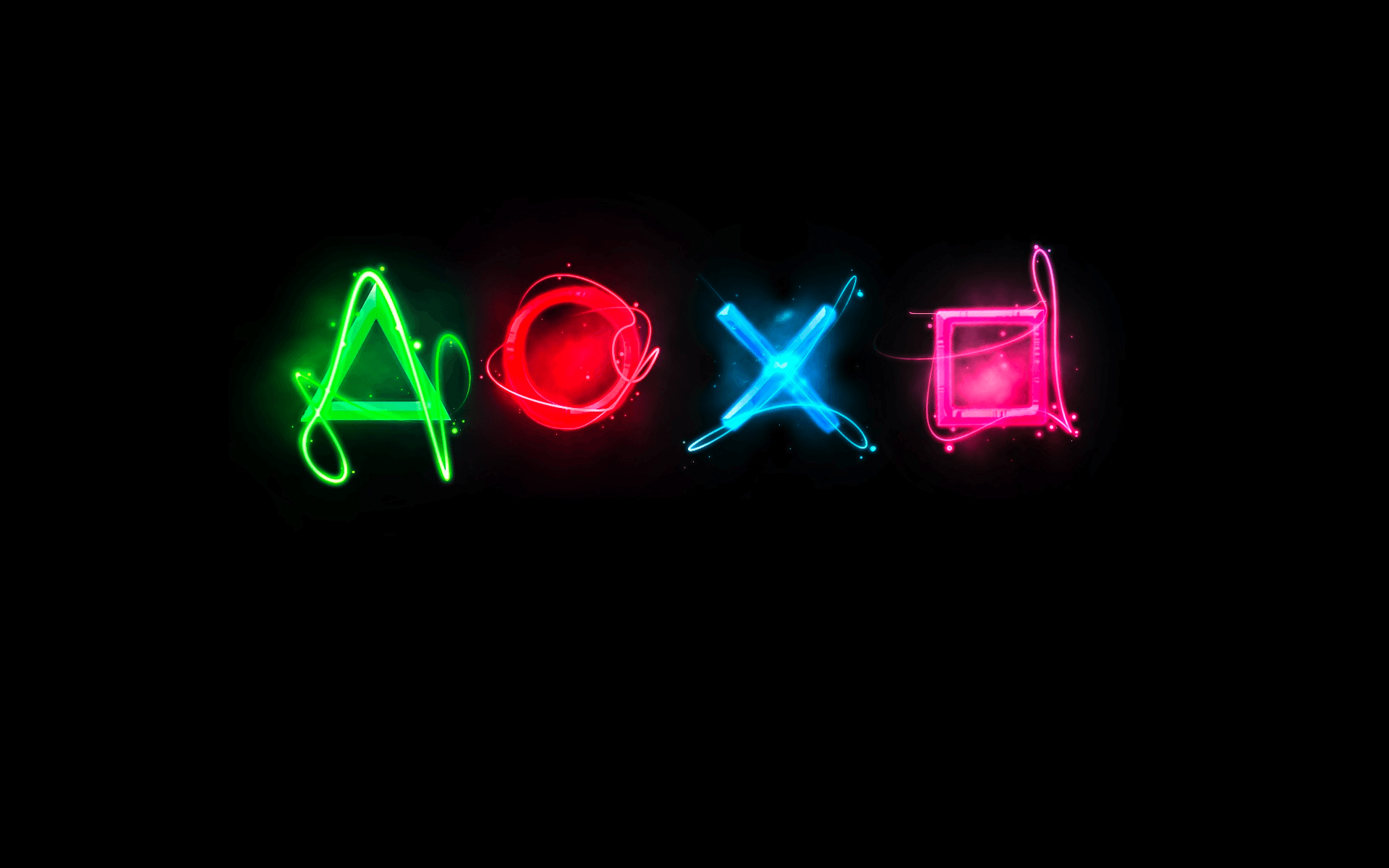 Simboli PlayStation neon, 1920x1200 WUXGA, PC Desktop