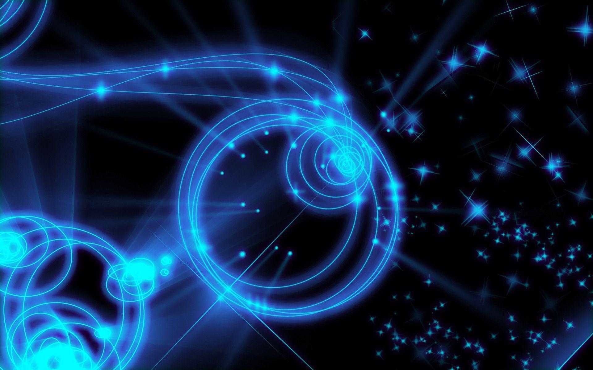 Cerchi neon blu astratti, 1920x1200 Full HD+ WUXGA, PC Desktop