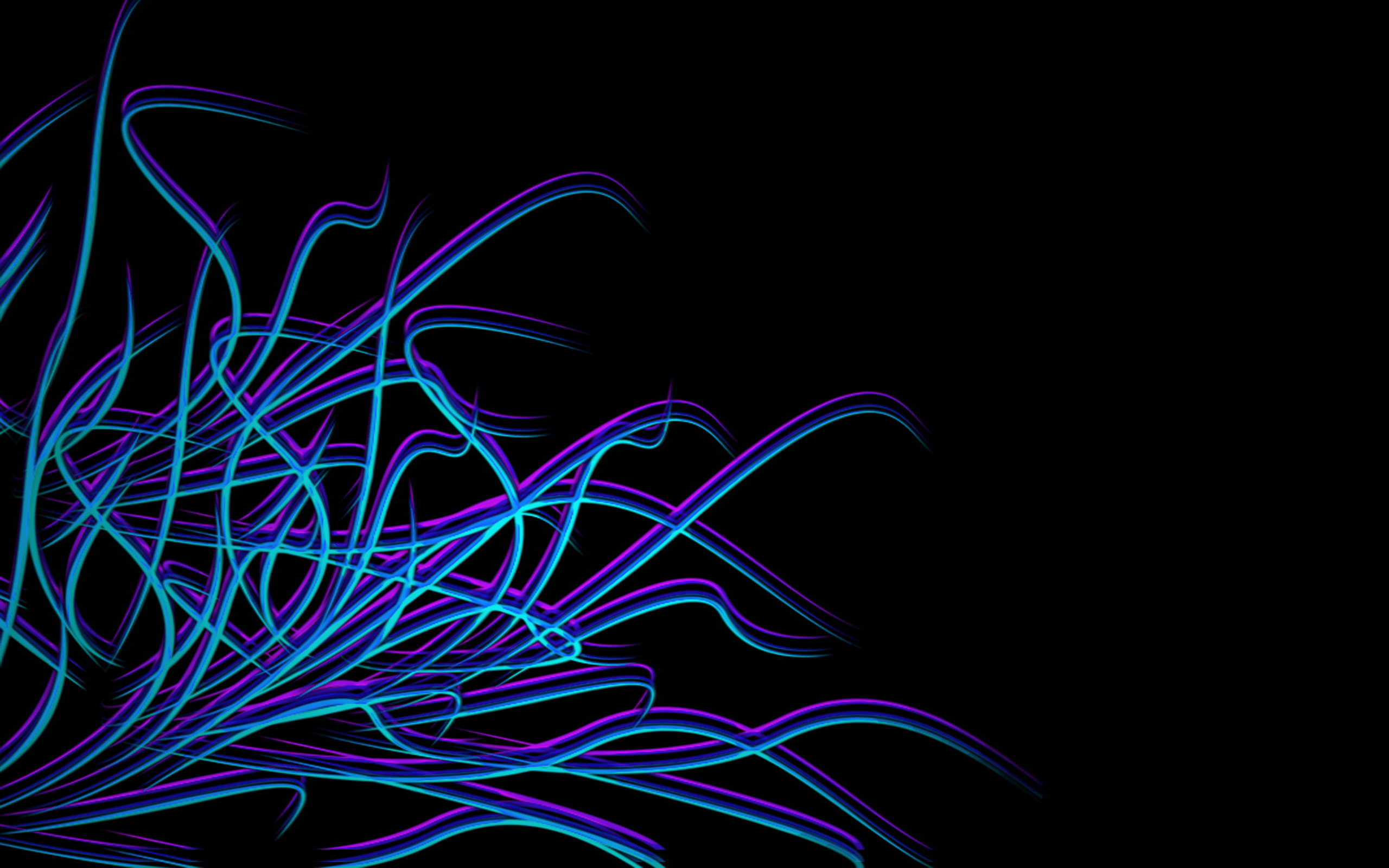 Linee neon astratte blu, 2560x1600 2K, Laptop