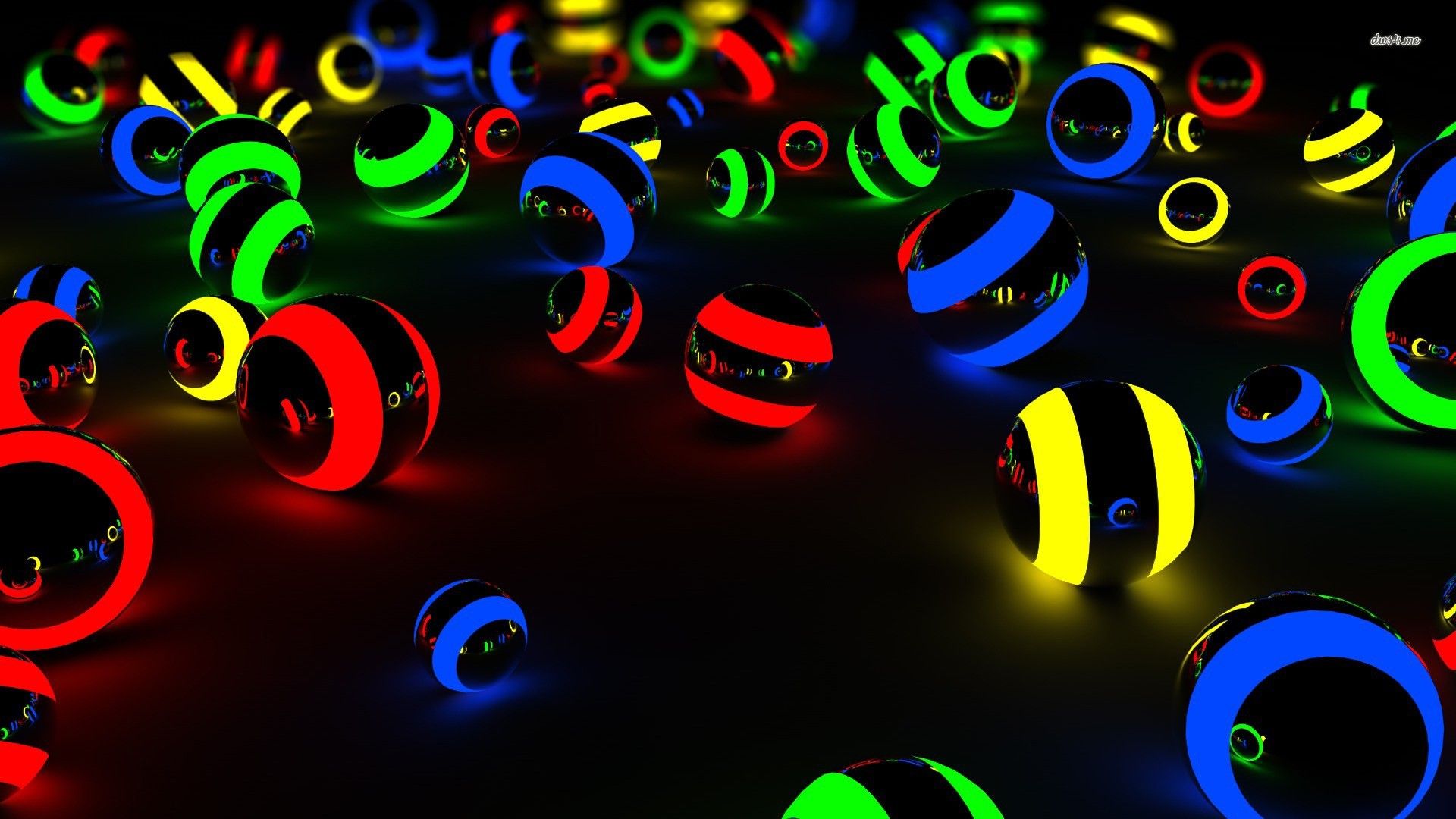 Sfere neon colorate luminose, 1920x1080 Full HD, Desktop