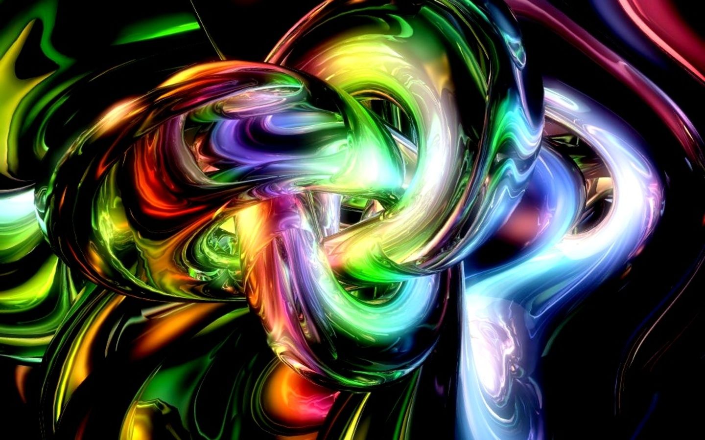 Vortice astratto colori neon, 1440x900 720p, Laptop