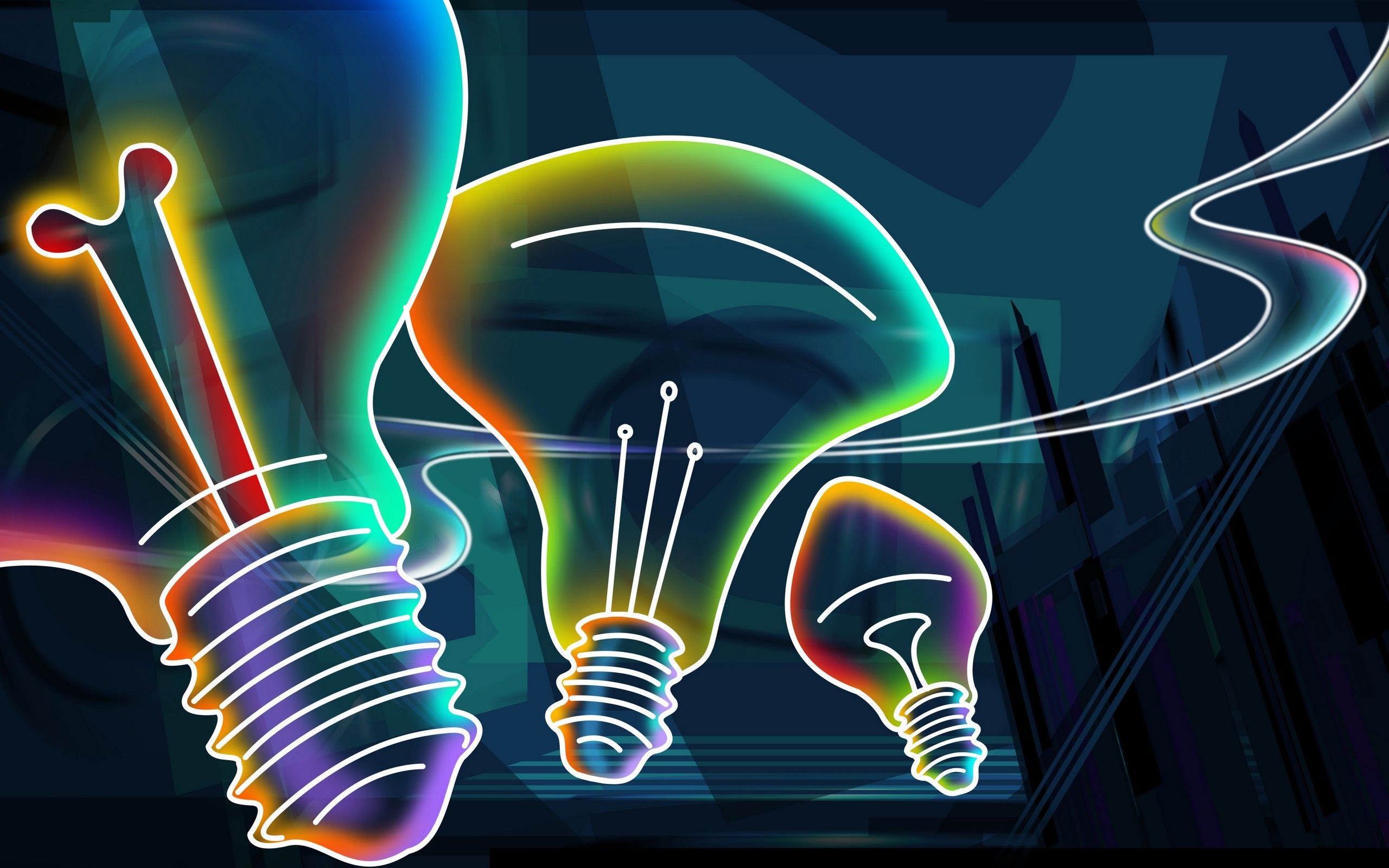Lampadine al neon colorate, 2560x1600 WQXGA, MacBook Pro