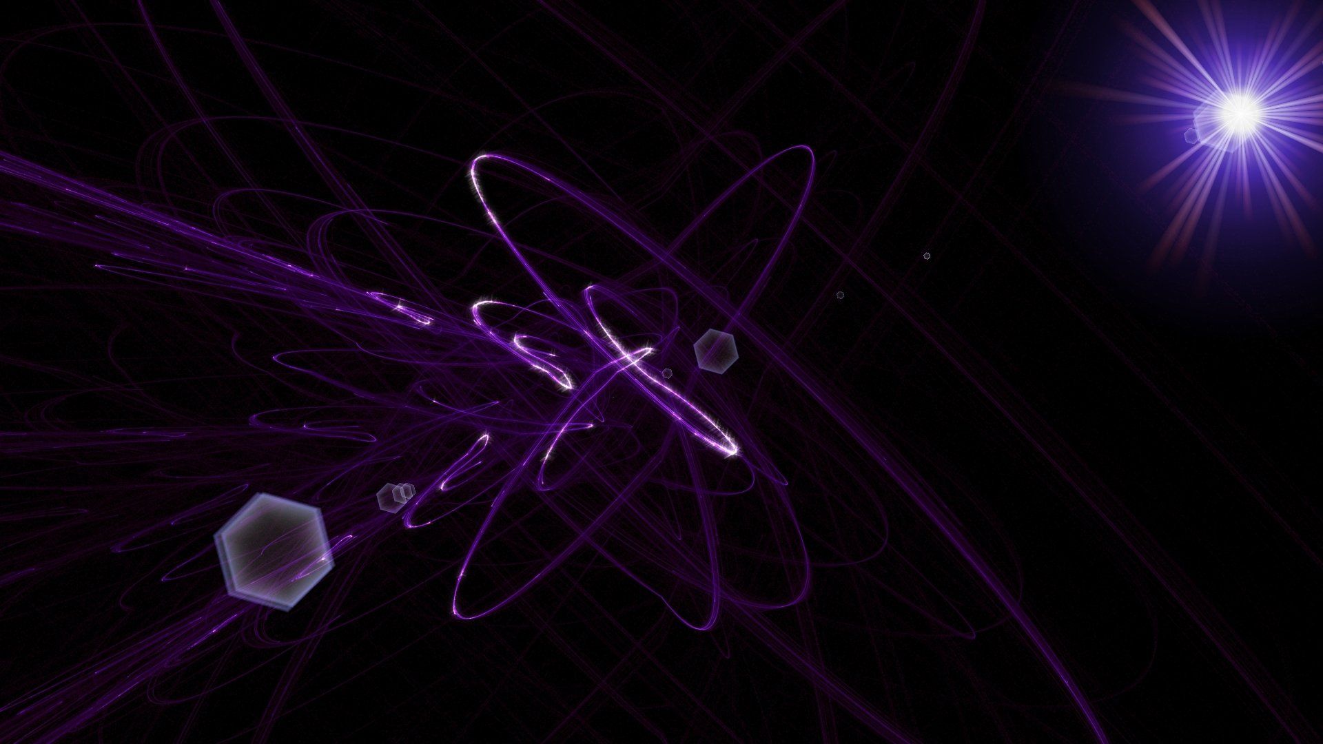Particella atomica astratta viola, 1920x1080 1080p, Desktop