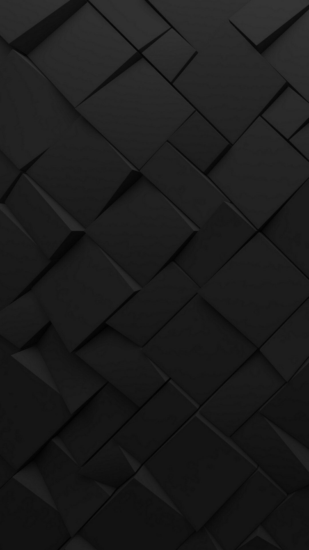 Piastrelle geometriche nere astratte, 1080x1920 Verticale, Mobile