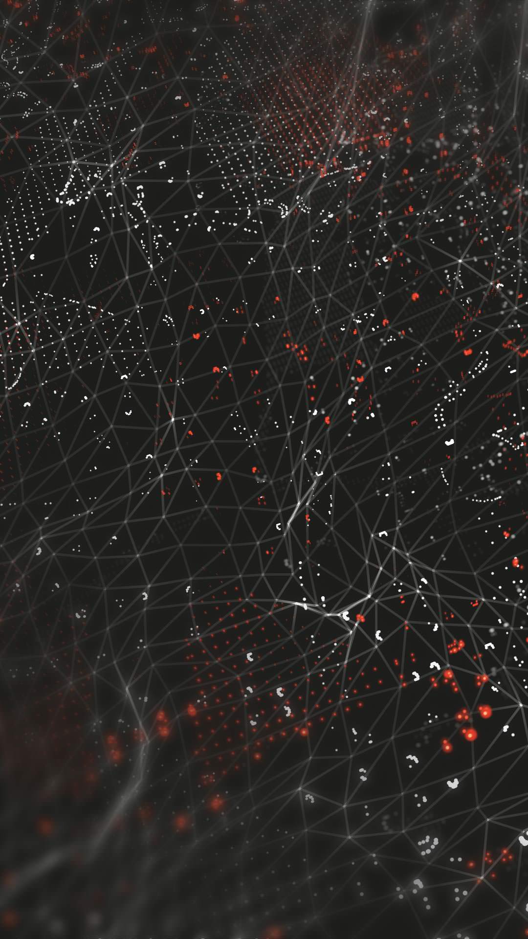 Rete nodi digitale nero, 1080x1920 Full HD Verticale, Smartphone
